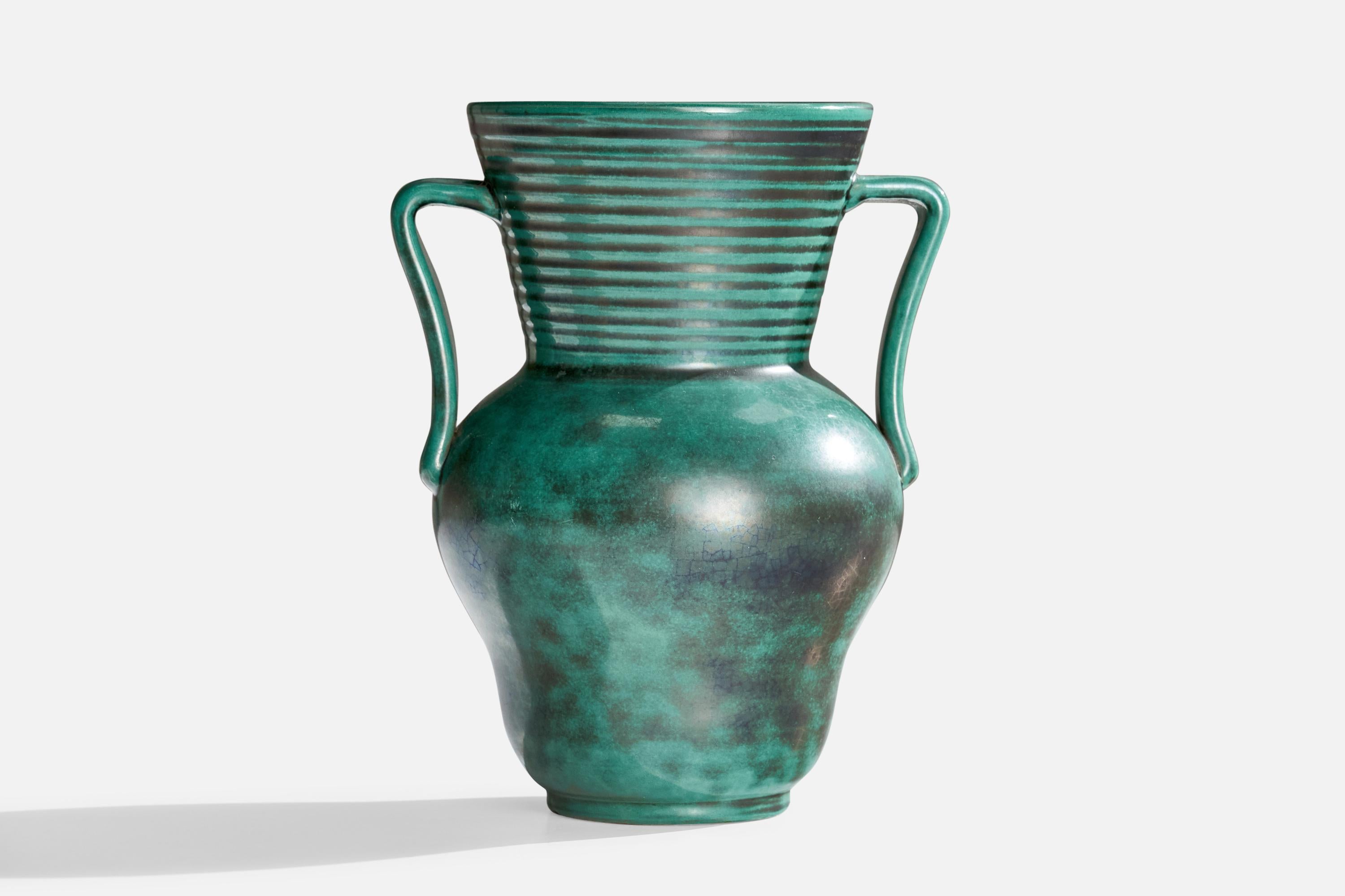 Swedish Upsala Ekeby, Vase, Earthenware, Sweden, 1930s For Sale