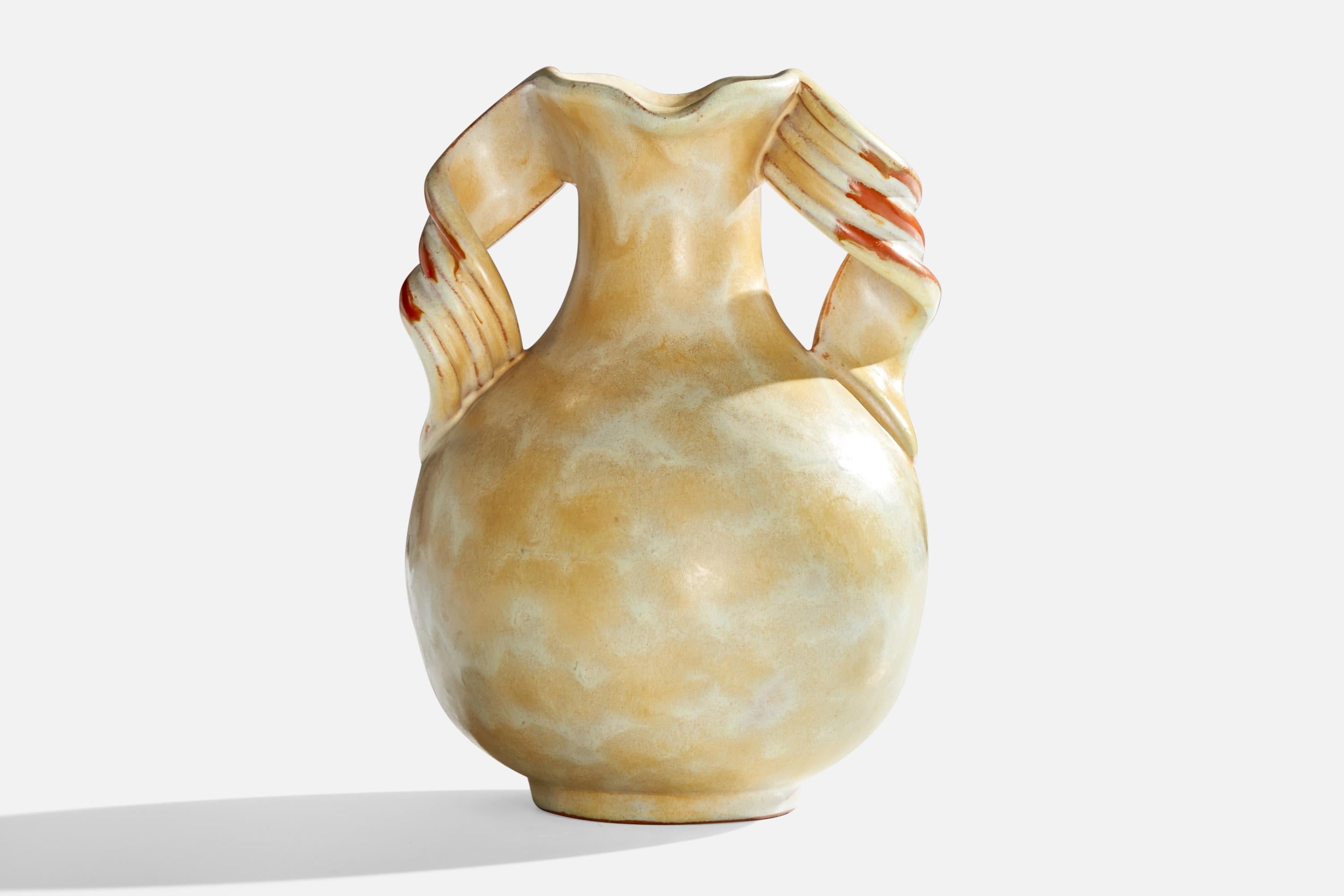 Svedese Upsala Ekeby, Vaso, Terracotta, Svezia, anni '1930 in vendita