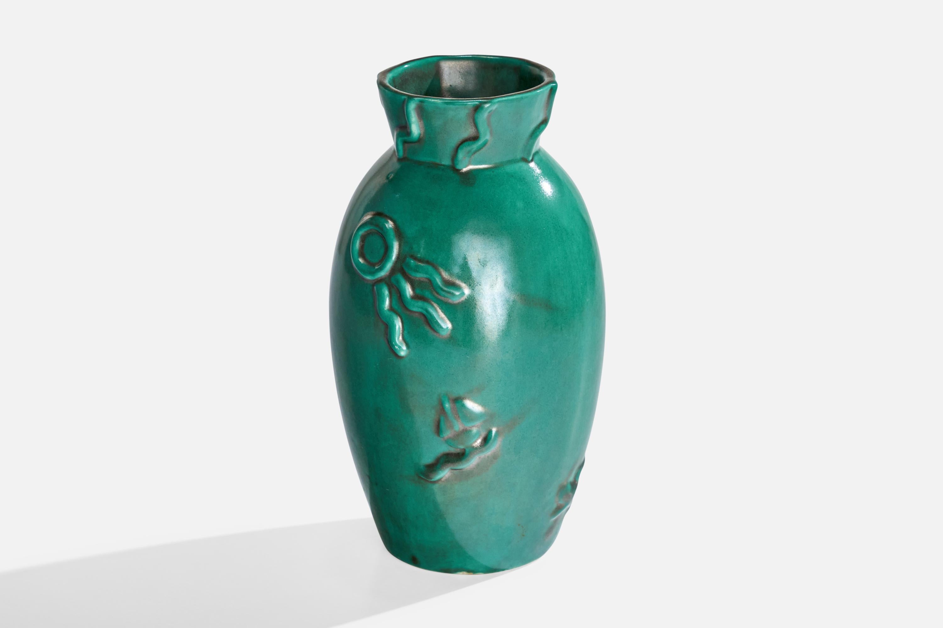 Suédois Vase en faïence de Upsala Ekeby, Suède, années 1930 en vente