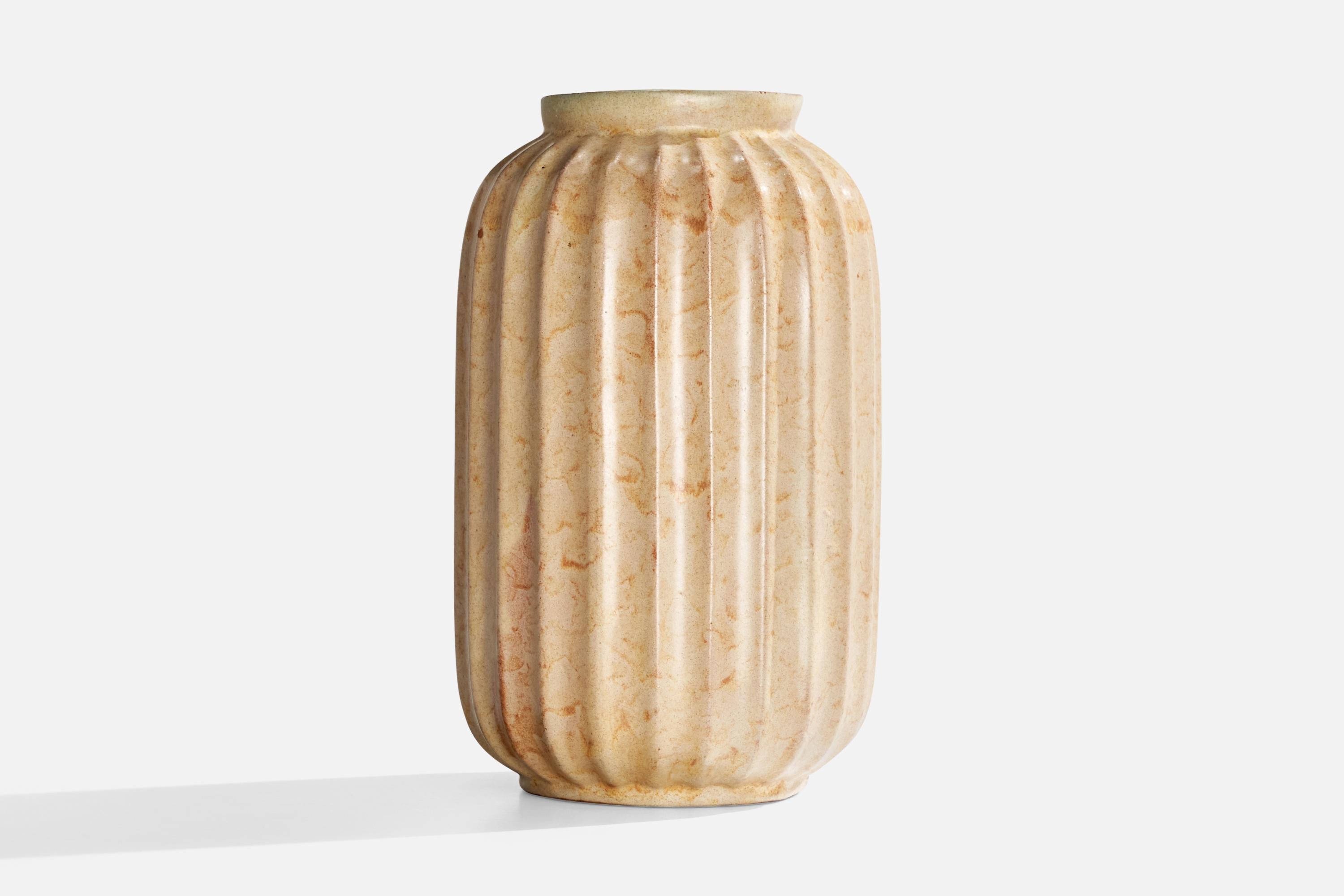Svedese Upsala Ekeby, Vaso, Terracotta, Svezia, anni '1930 in vendita