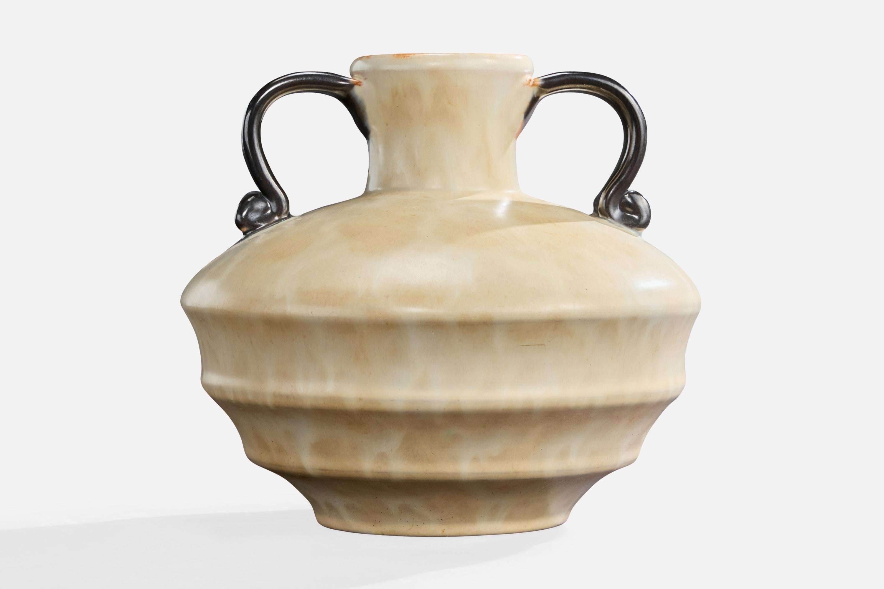 Svedese Upsala Ekeby, Vase, Earthenware, Sweden, 1930s in vendita