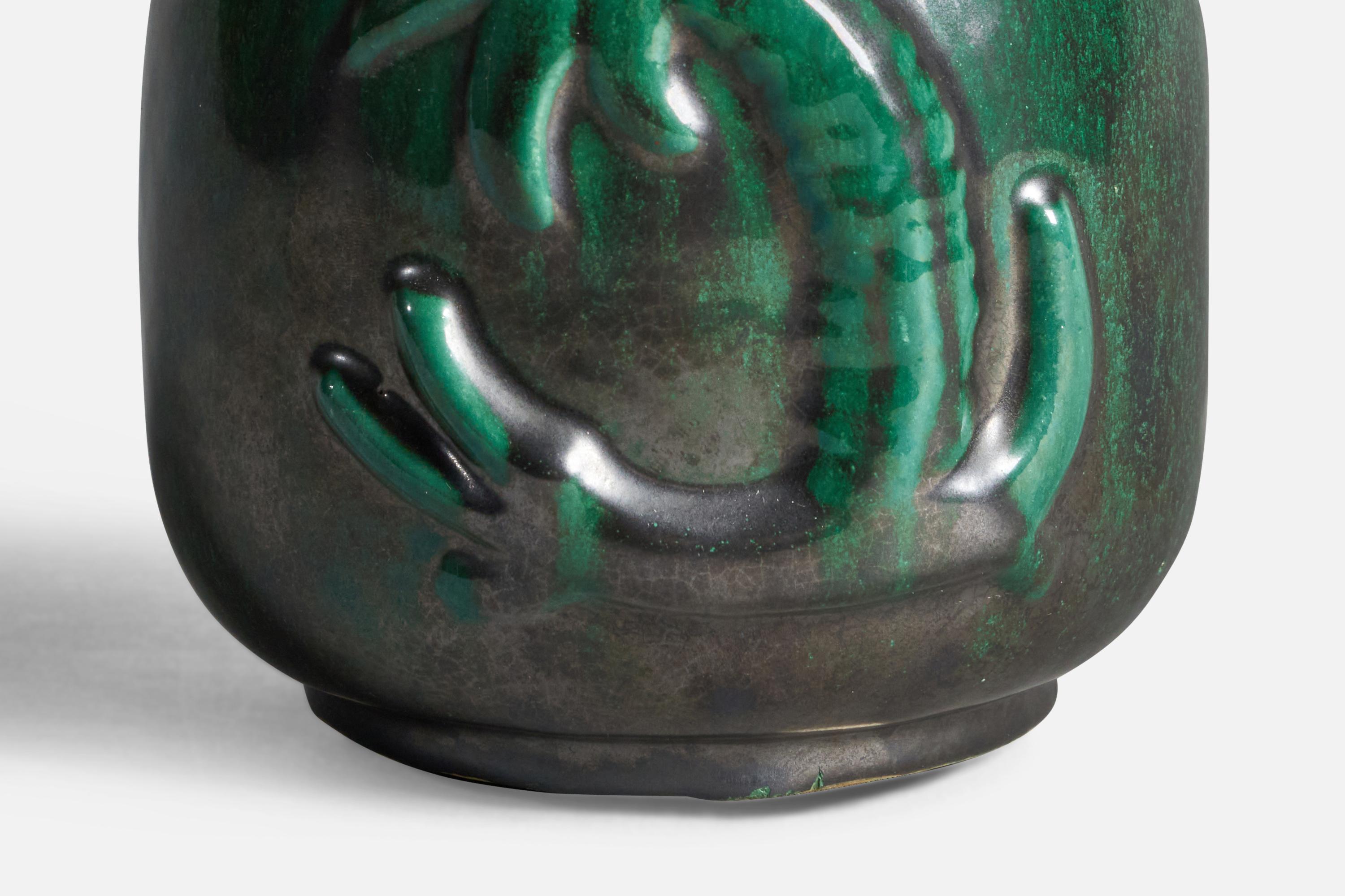 Upsala Ekeby, Vase, Steingut, Schweden, 1930er Jahre im Zustand „Gut“ im Angebot in High Point, NC