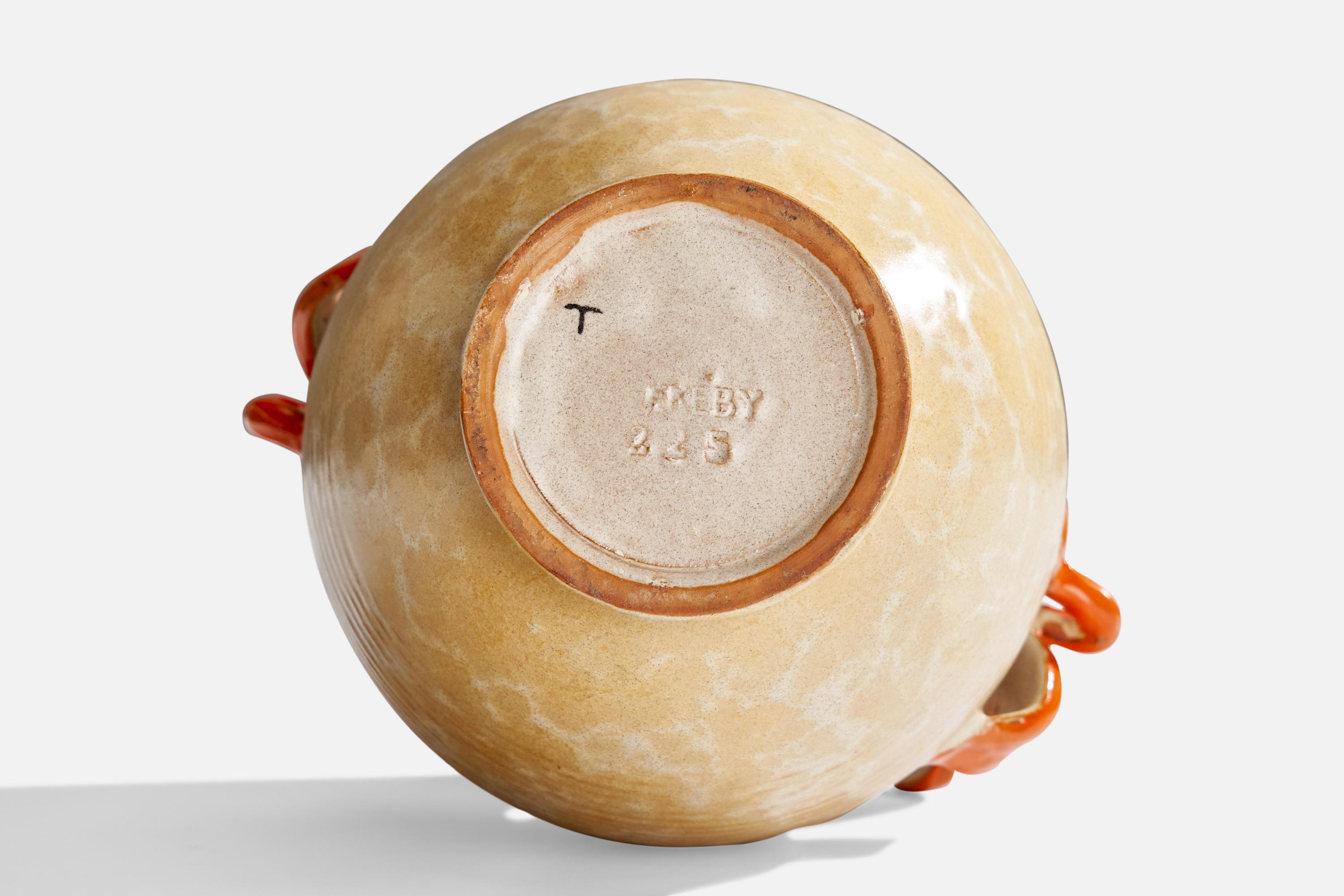 Upsala Ekeby, Vaso, Terracotta, Svezia, anni '1930 In condizioni buone in vendita a High Point, NC