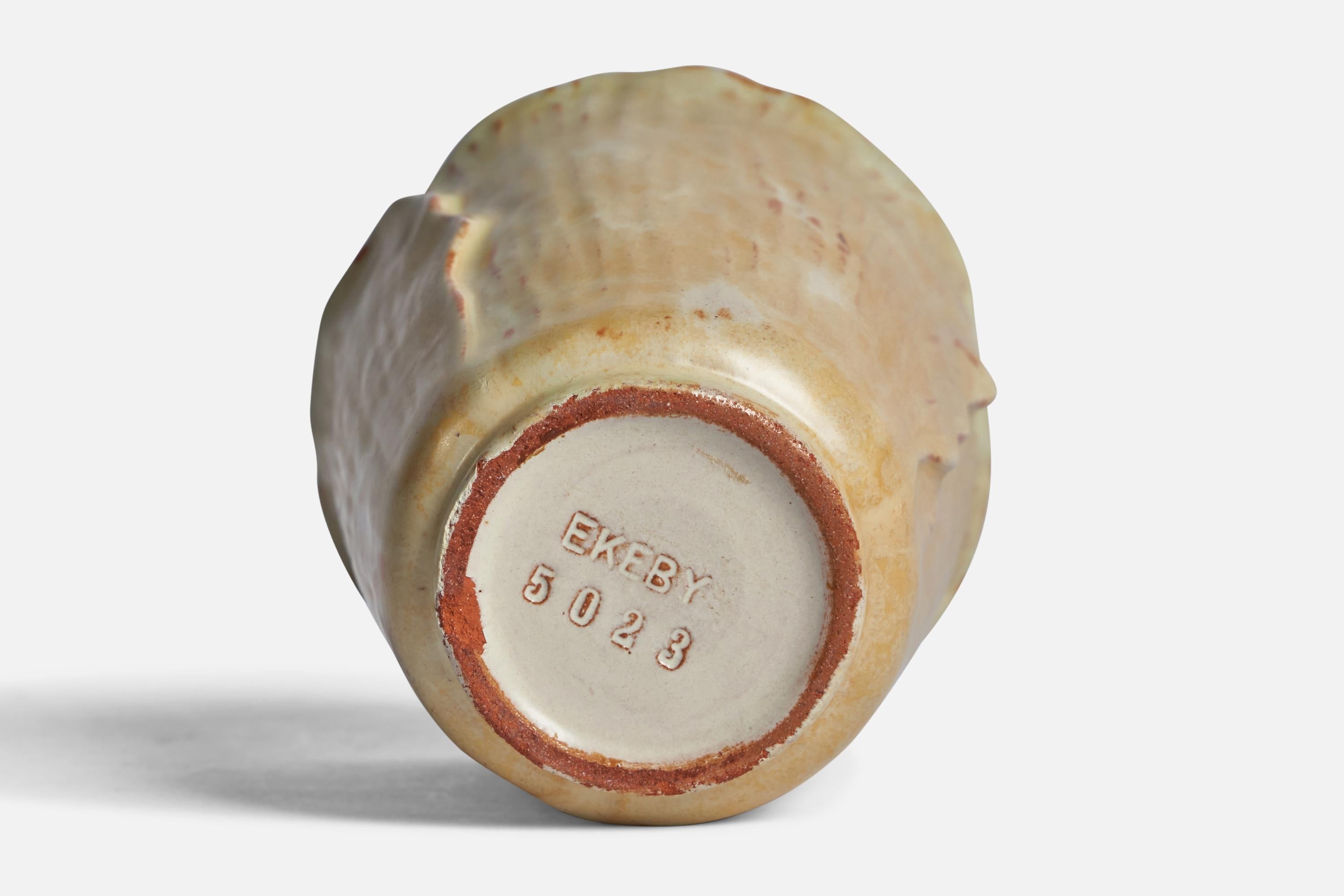 Metà XX secolo Upsala Ekeby, Vaso, Terracotta, Svezia, anni '1930 in vendita