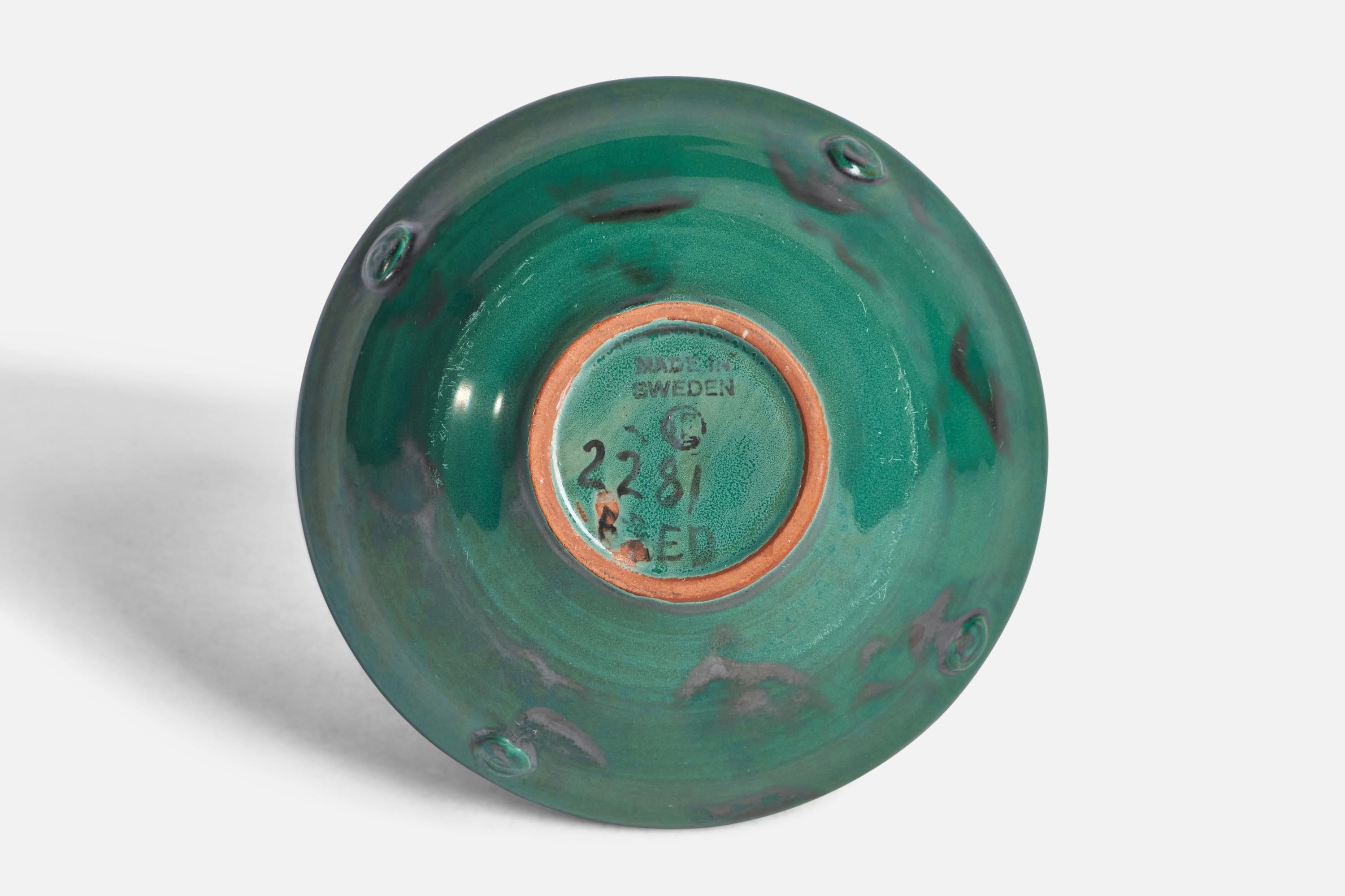 Metà XX secolo Upsala Ekeby, Vaso, Terracotta, Svezia, anni '1930 in vendita