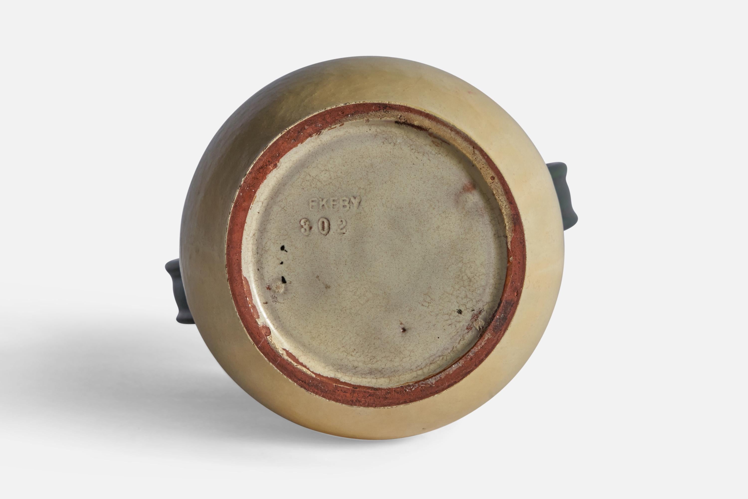 Metà XX secolo Upsala Ekeby, Vaso, Terracotta, Svezia, anni '1930 in vendita