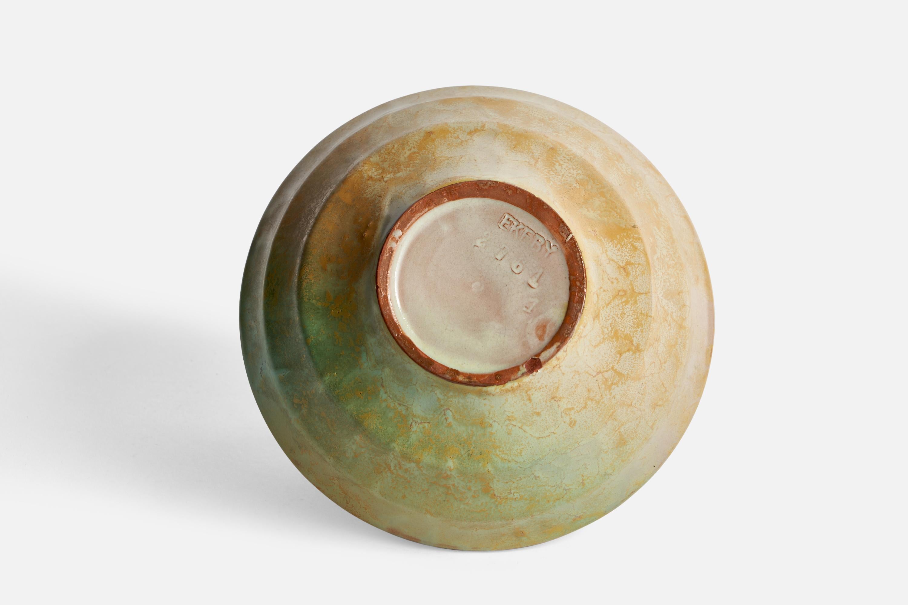 Metà XX secolo Upsala Ekeby, Vaso, Terracotta, Svezia, anni '1930 in vendita