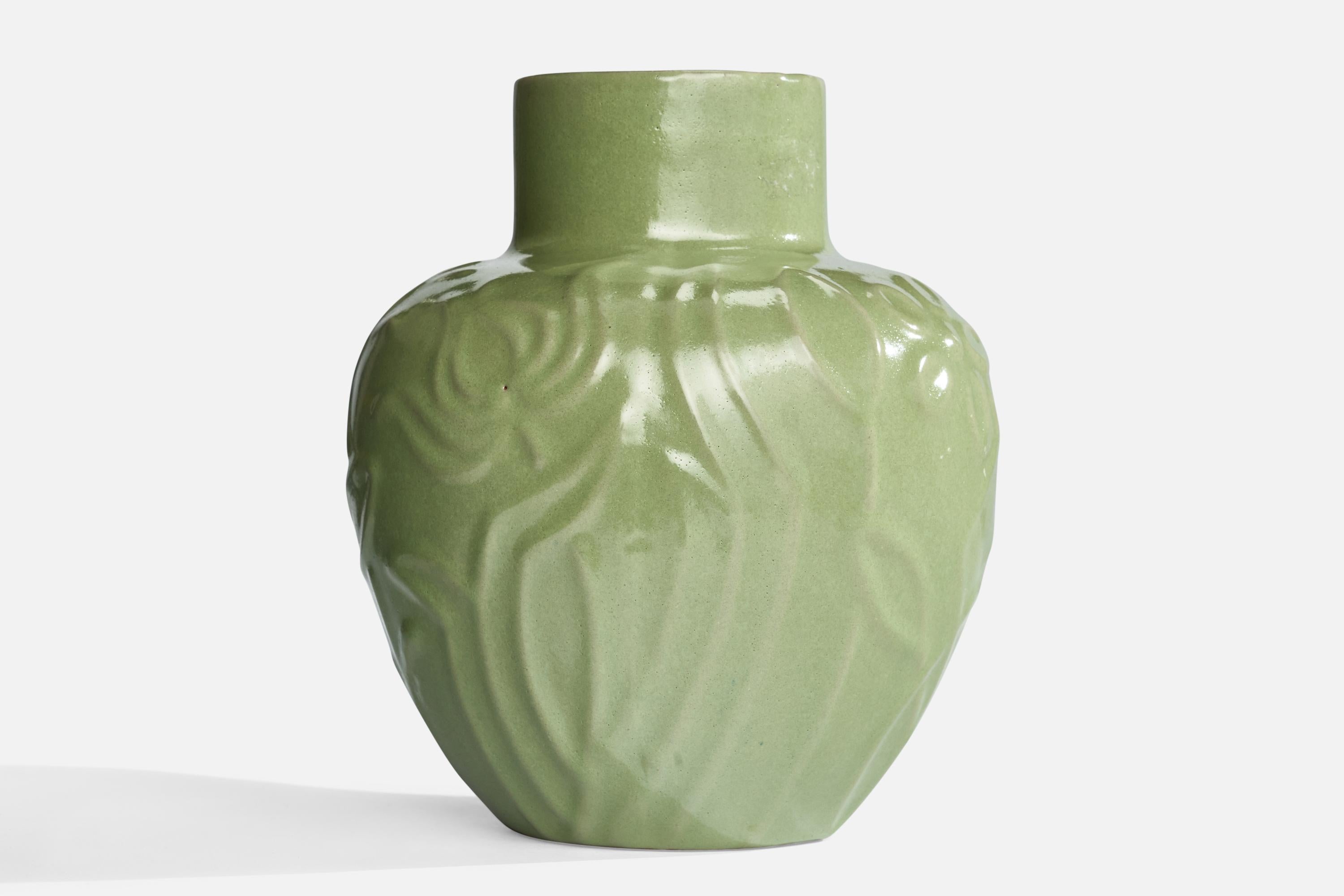 Mid-20th Century Upsala Ekeby, Vase, Earthenware, Sweden, 1930s For Sale