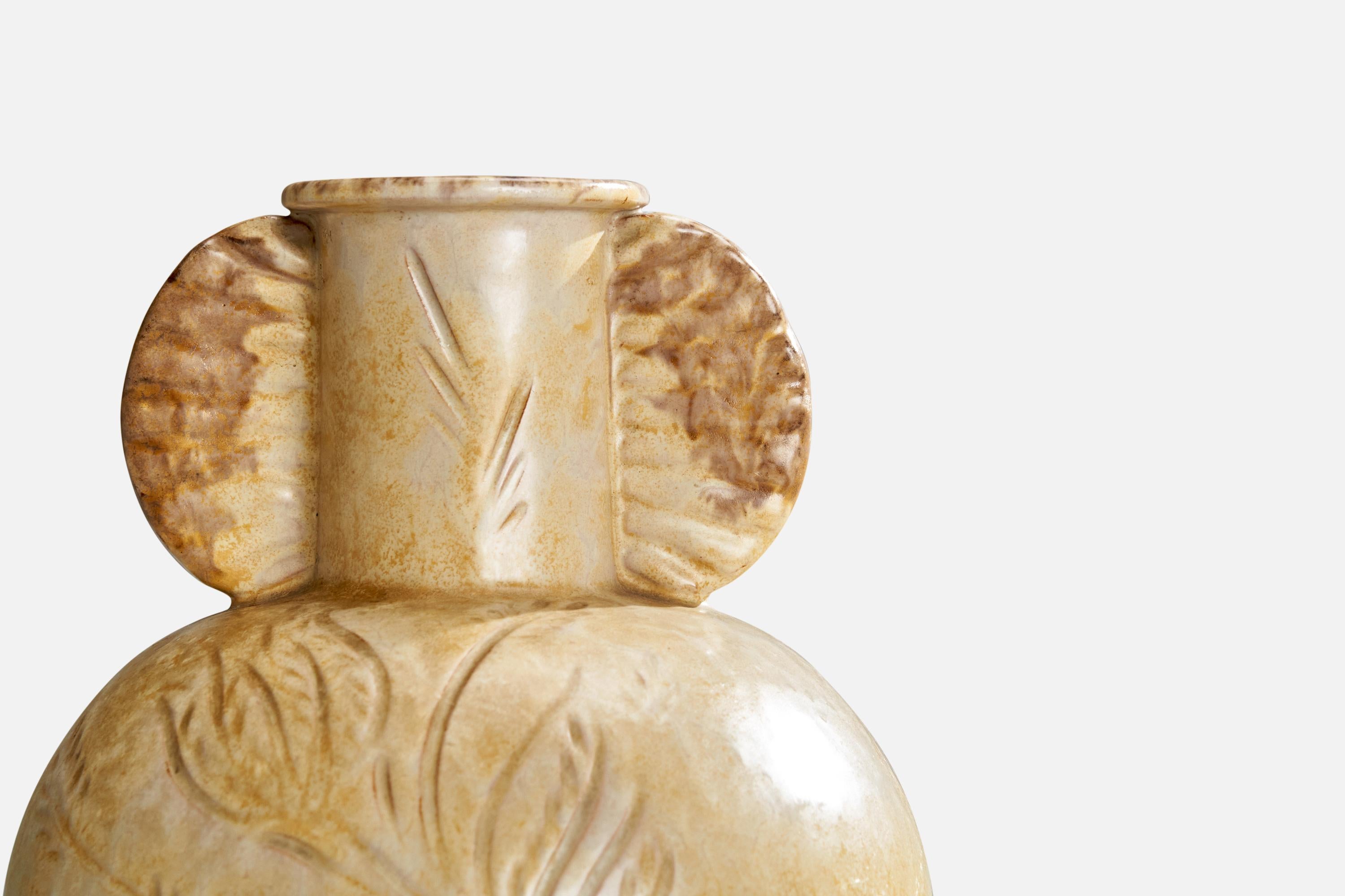 Milieu du XXe siècle Vase en faïence de Upsala Ekeby, Suède, années 1930 en vente