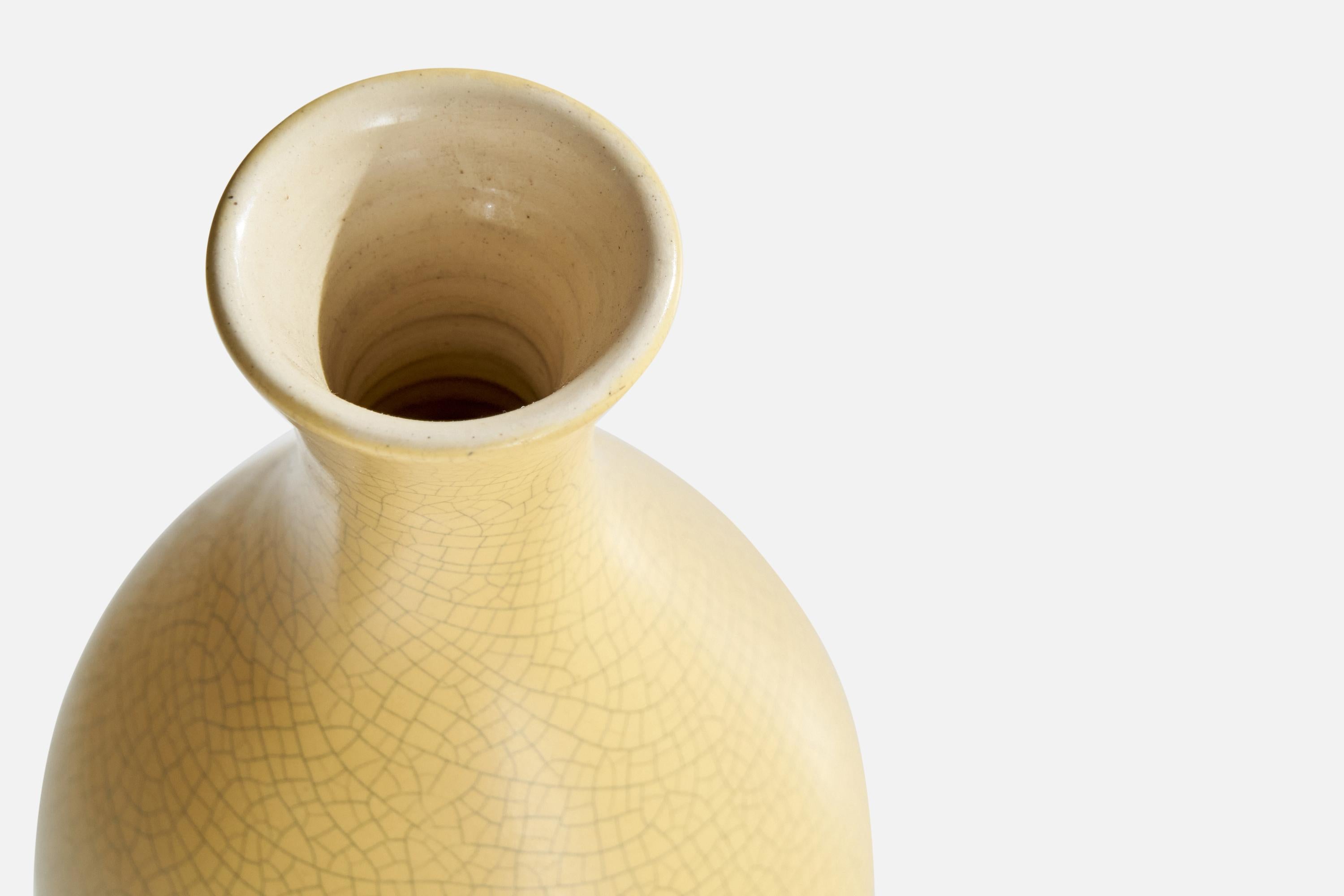 Metà XX secolo Upsala Ekeby, Vaso, Terracotta, Svezia, anni '1930 in vendita