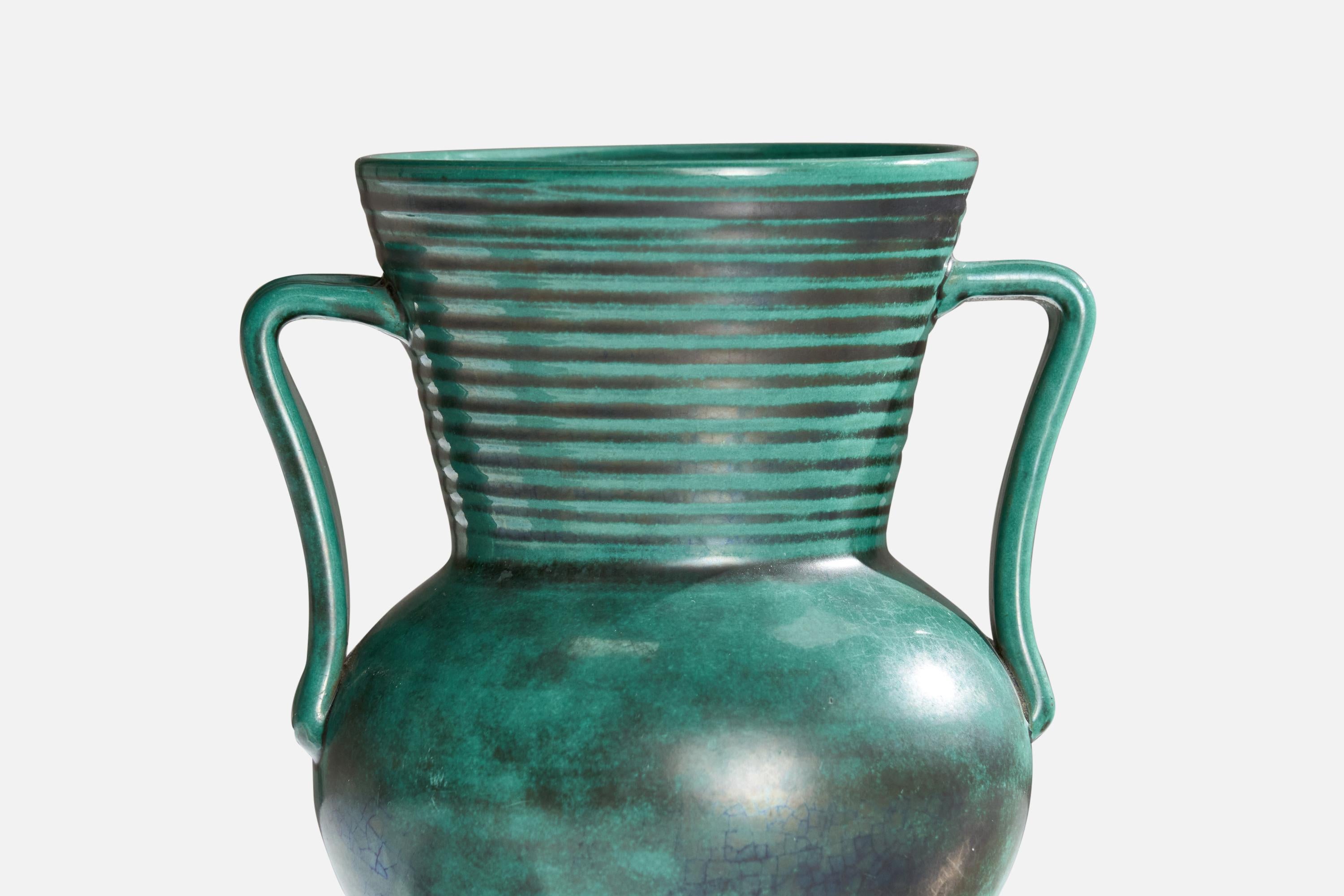 Mid-20th Century Upsala Ekeby, Vase, Earthenware, Sweden, 1930s For Sale