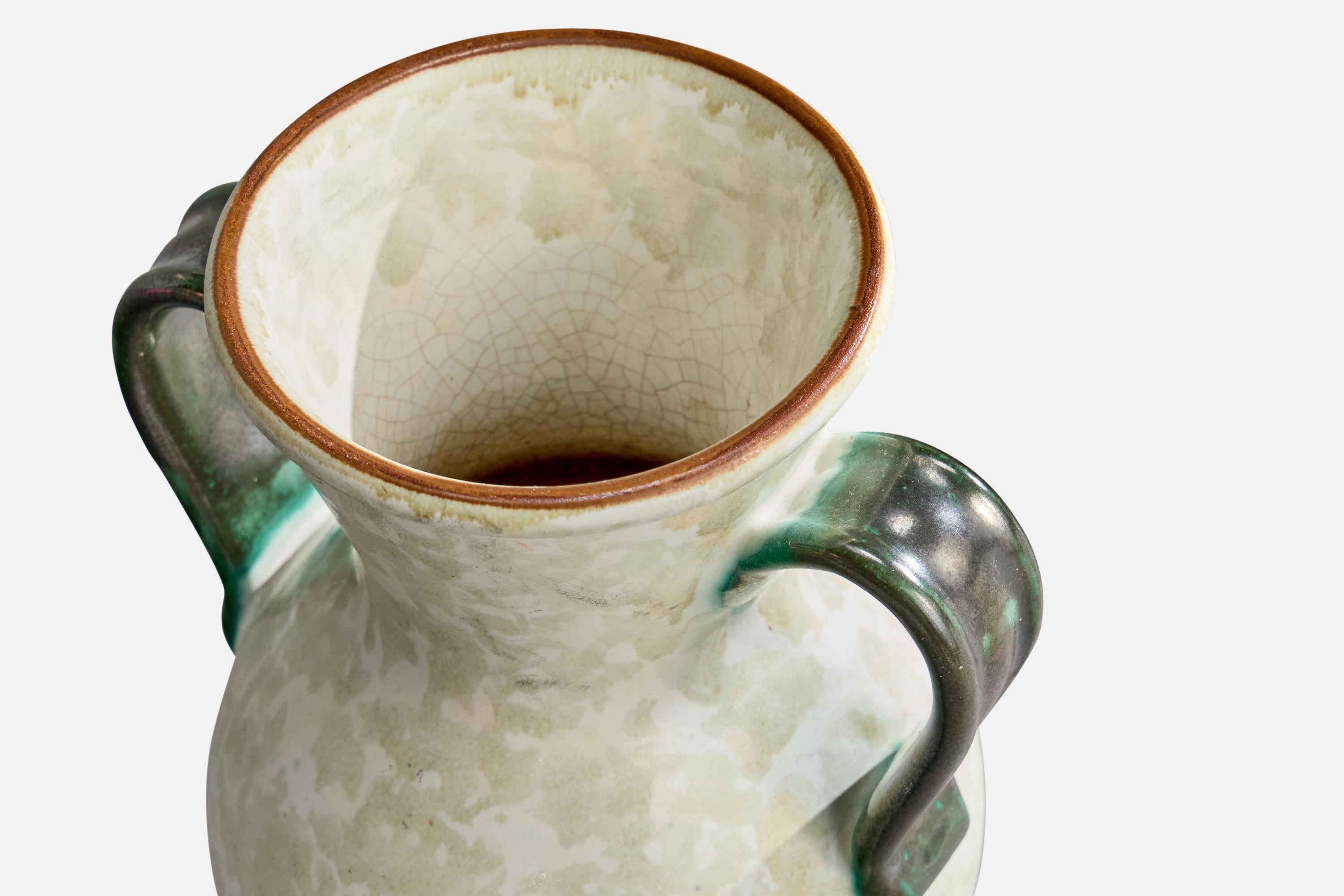 Mid-20th Century Upsala Ekeby, Vase, Earthenware, Sweden, 1930s For Sale