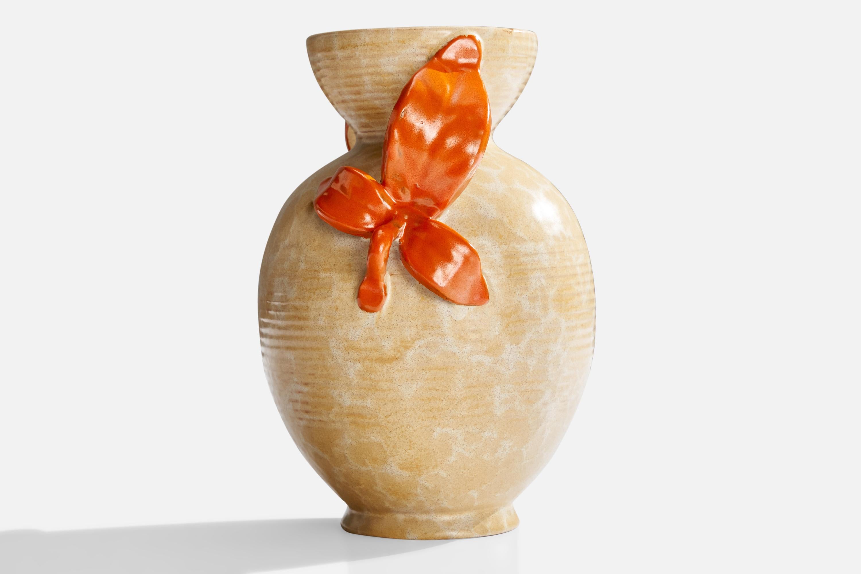 Cotto Upsala Ekeby, Vaso, Terracotta, Svezia, anni '1930 in vendita