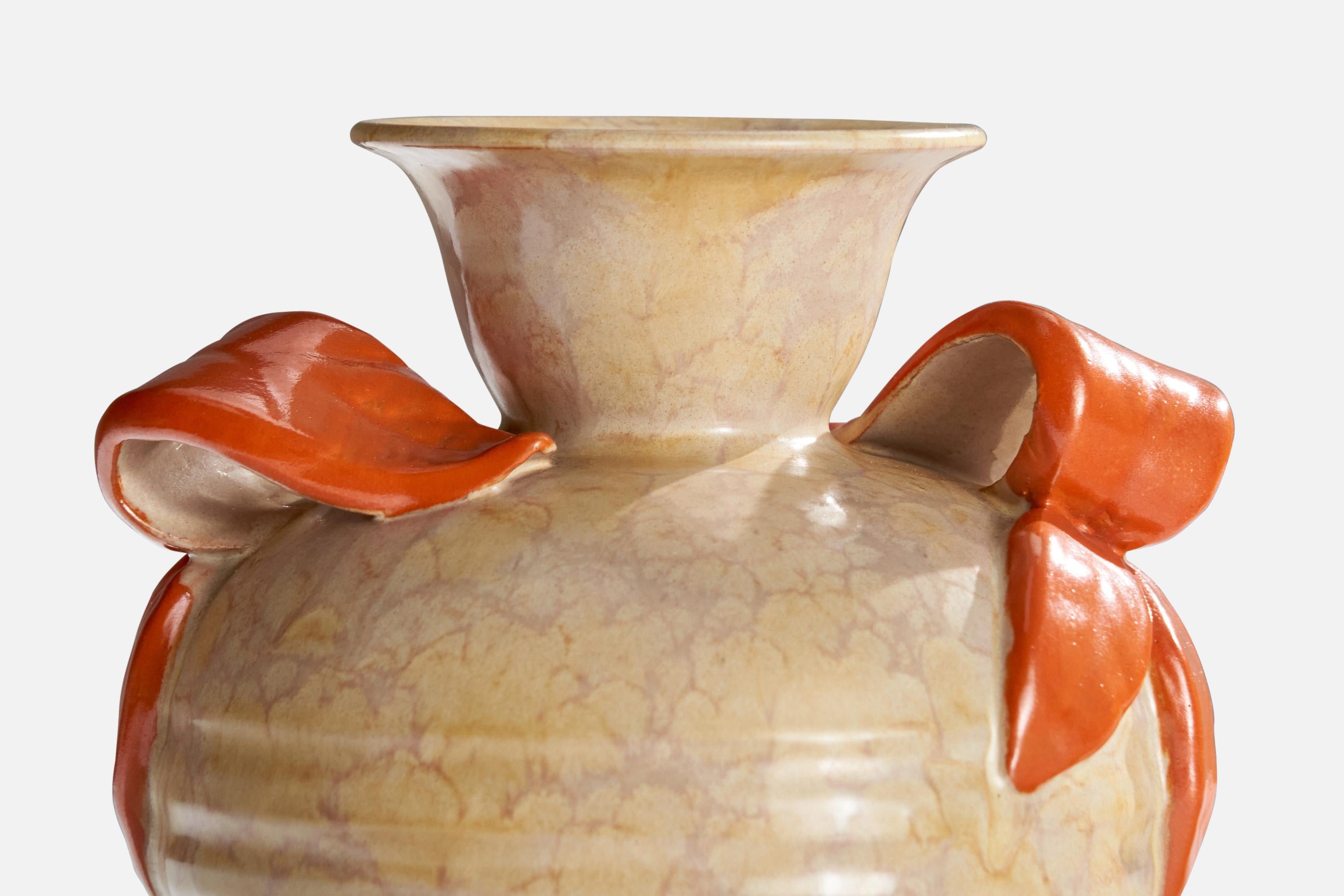 Cotto Upsala Ekeby, Vaso, Terracotta, Svezia, anni '1930 in vendita