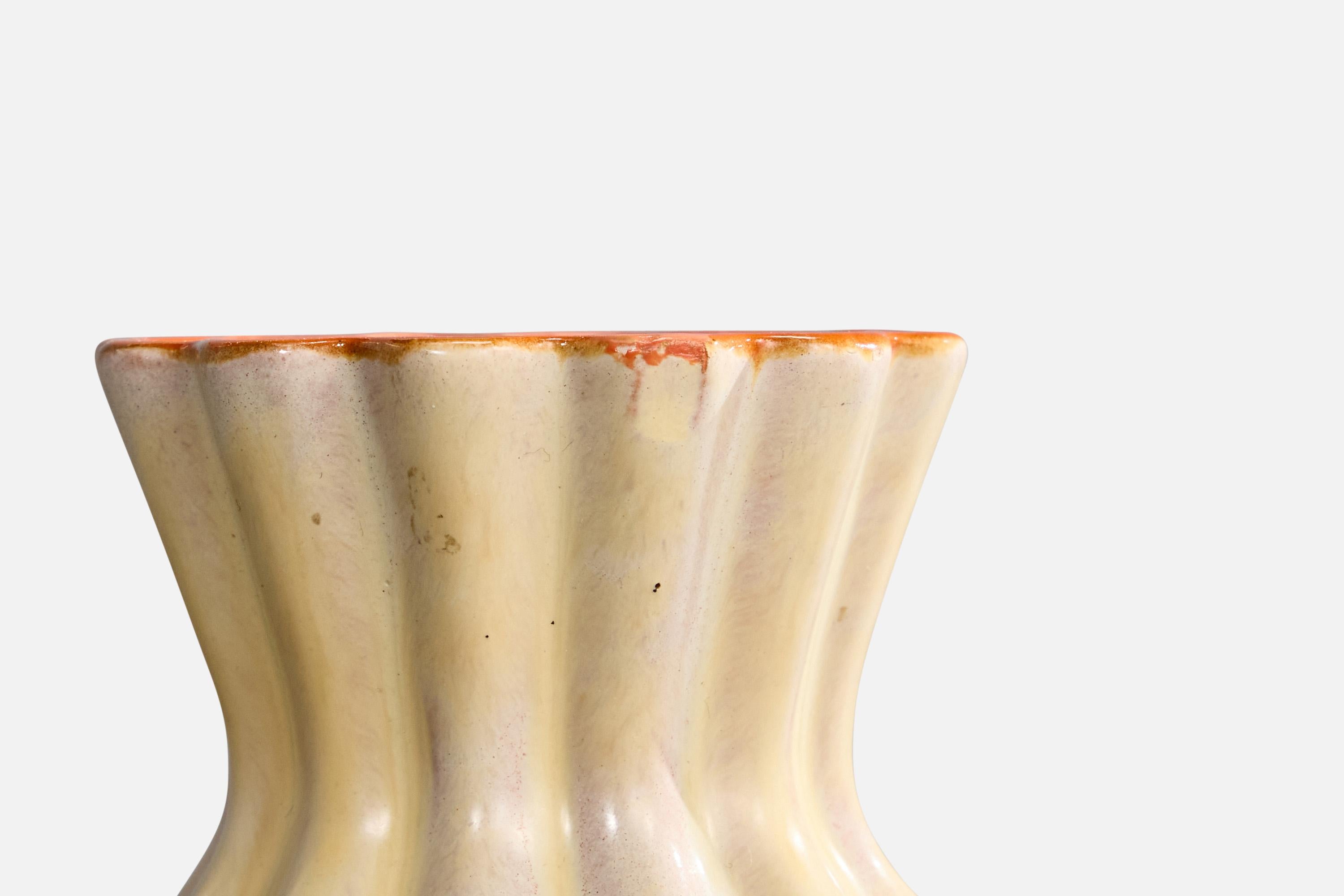 Upsala Ekeby, Vase, Earthenware, Sweden, 1930s For Sale 1