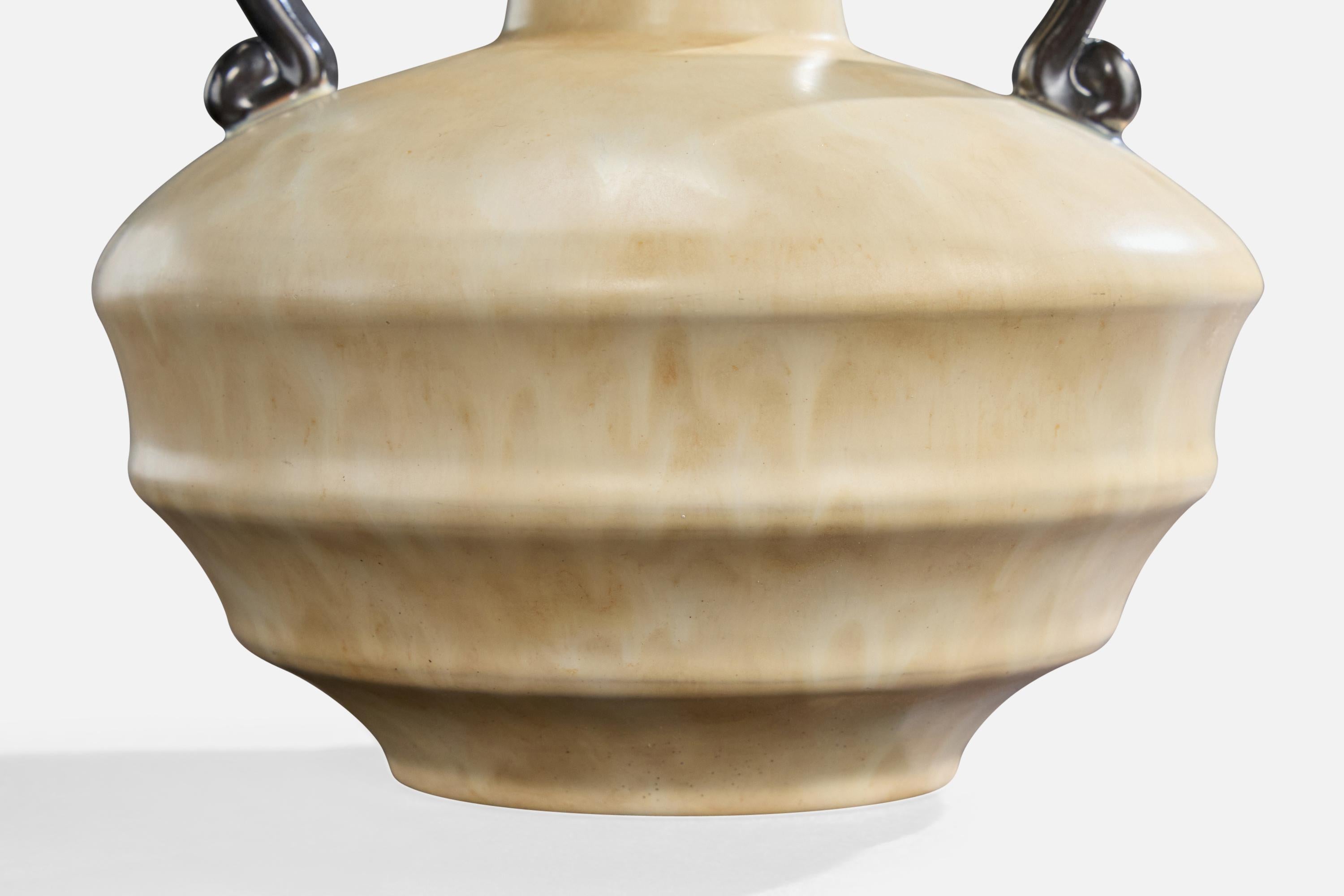 Cotto Upsala Ekeby, Vase, Earthenware, Sweden, 1930s in vendita