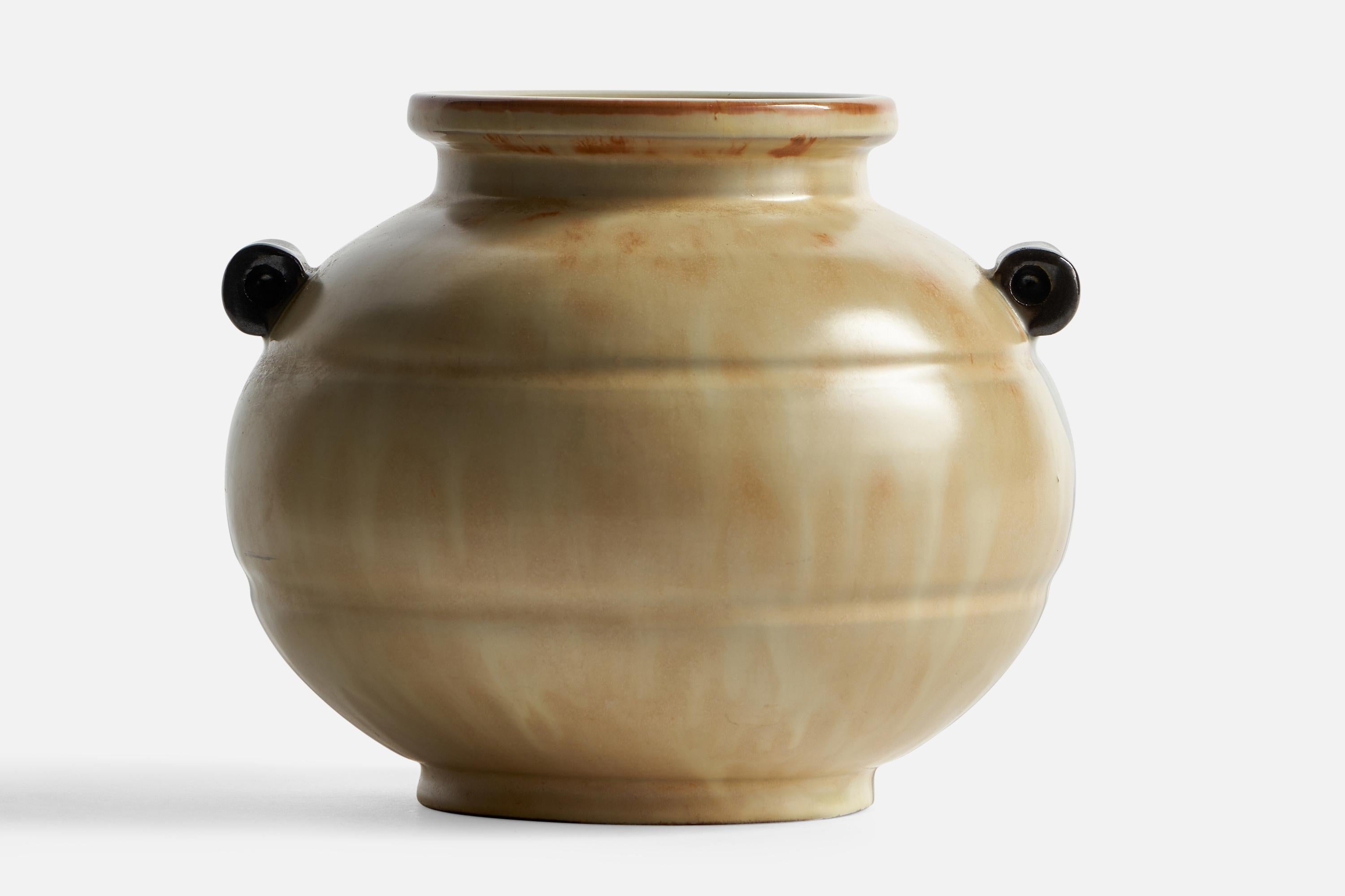 Upsala Ekeby, Vaso, Terracotta, Svezia, anni '1930 in vendita 1