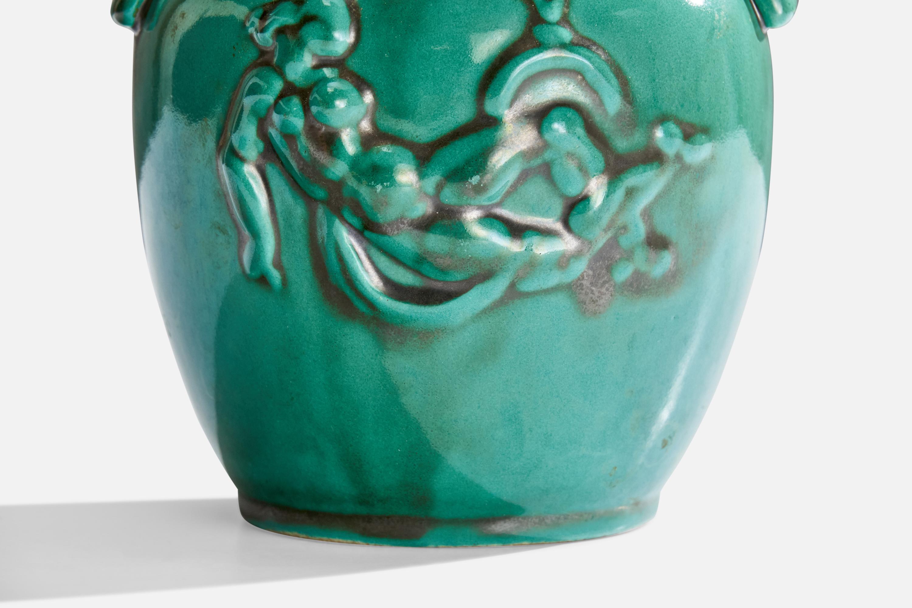 Vase en faïence de Upsala Ekeby, Suède, années 1930 en vente 1