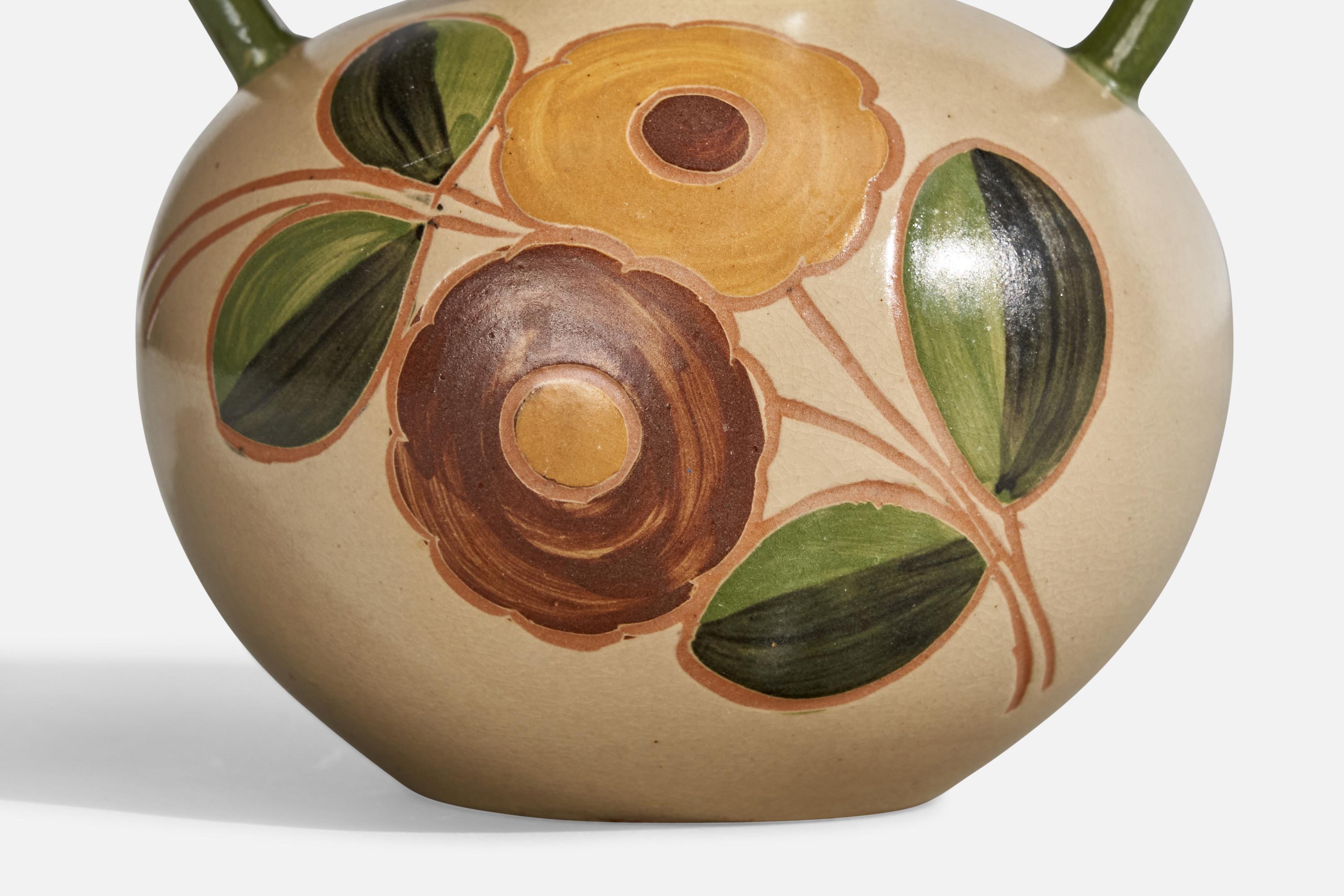 Upsala Ekeby, Vase, Earthenware, Sweden, 1930s For Sale 2