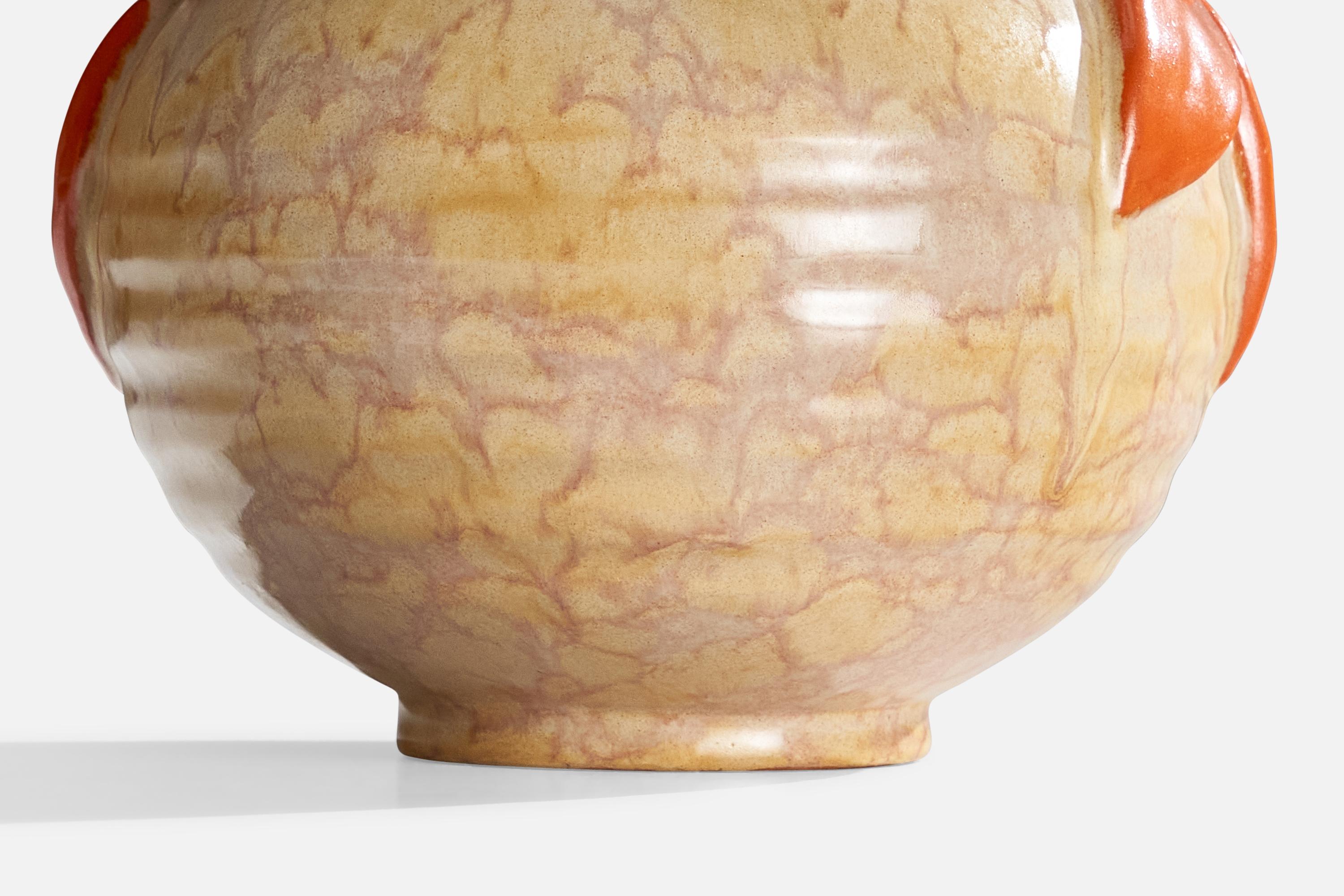 Upsala Ekeby, Vaso, Terracotta, Svezia, anni '1930 in vendita 1