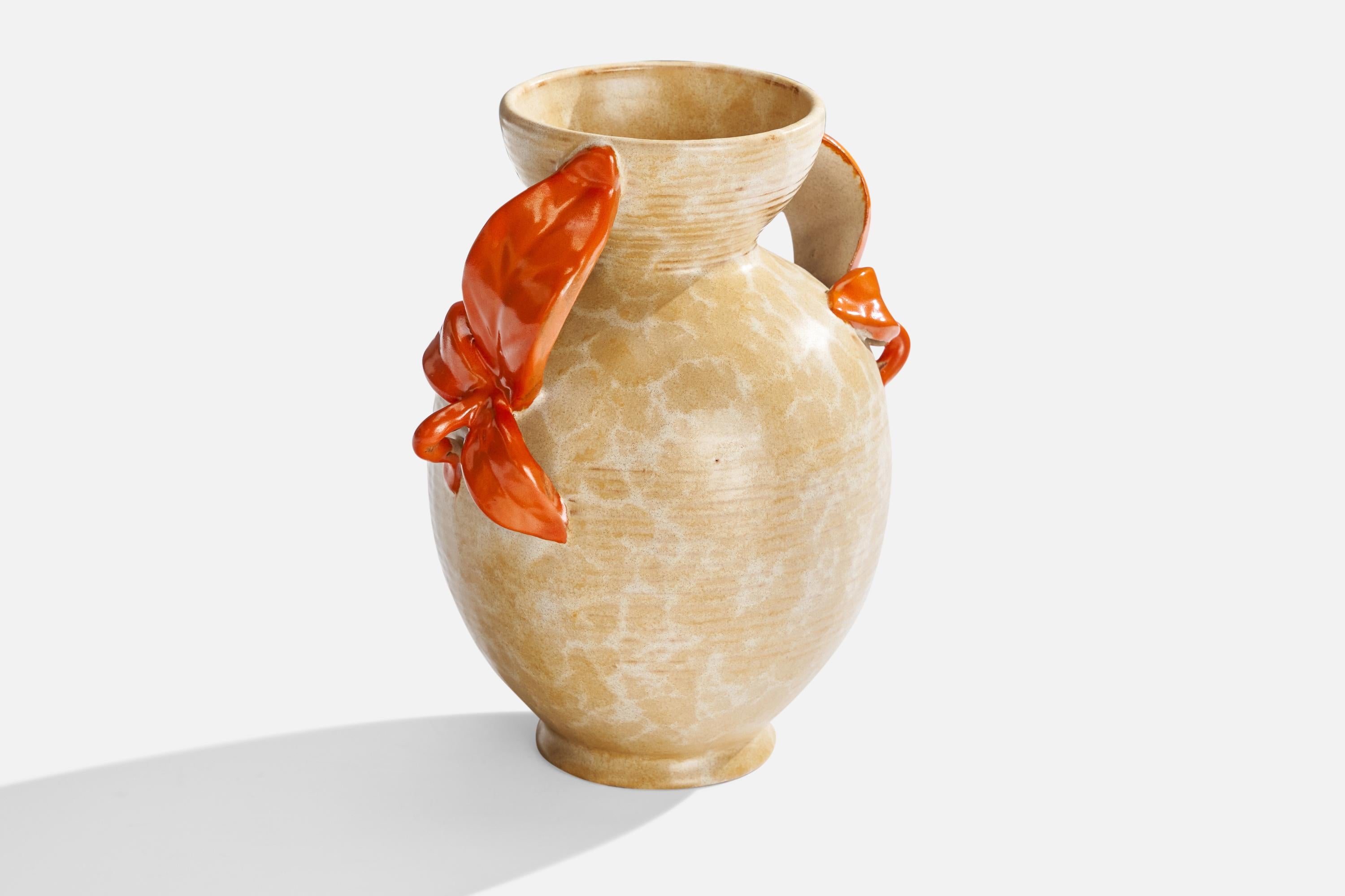 Upsala Ekeby, Vase, Earthenware, Sweden, 1930s For Sale 3