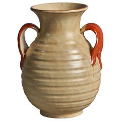 Upsala Ekeby, Vase, Earthenware, Sweden, 1930s
