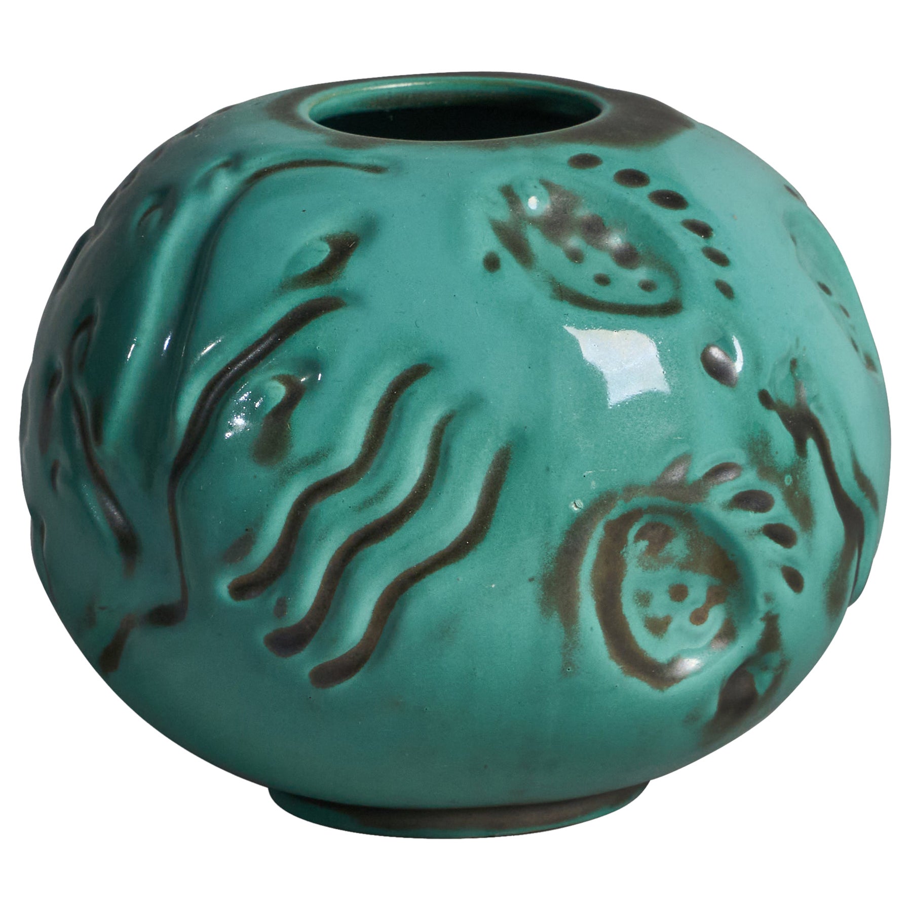 Vase en faïence de Upsala Ekeby, Suède, années 1930 en vente