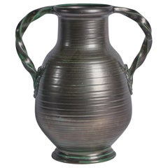 Vase en faïence de Upsala Ekeby, Suède, années 1930