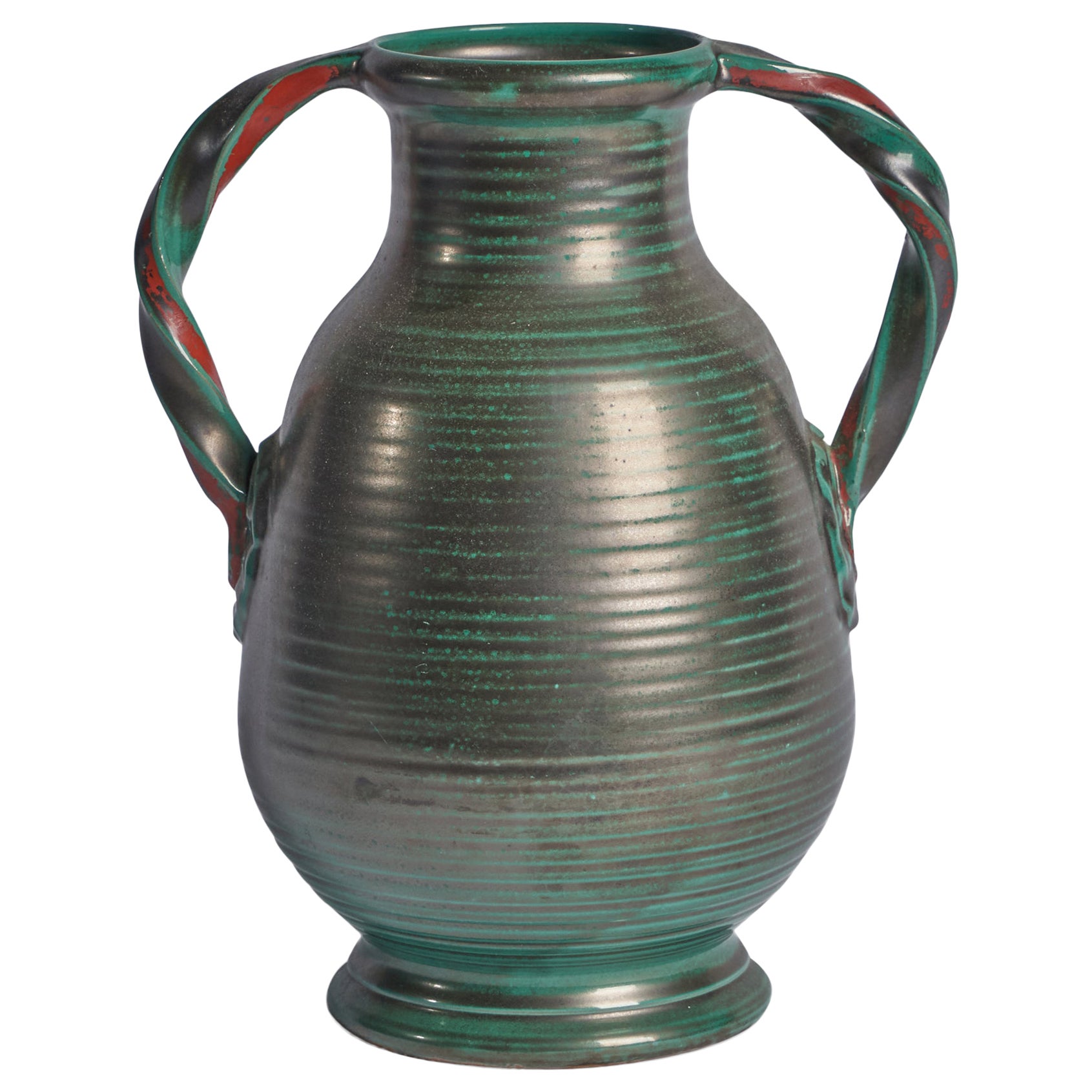 Upsala Ekeby, Vase, Earthenware, Sweden, 1930s