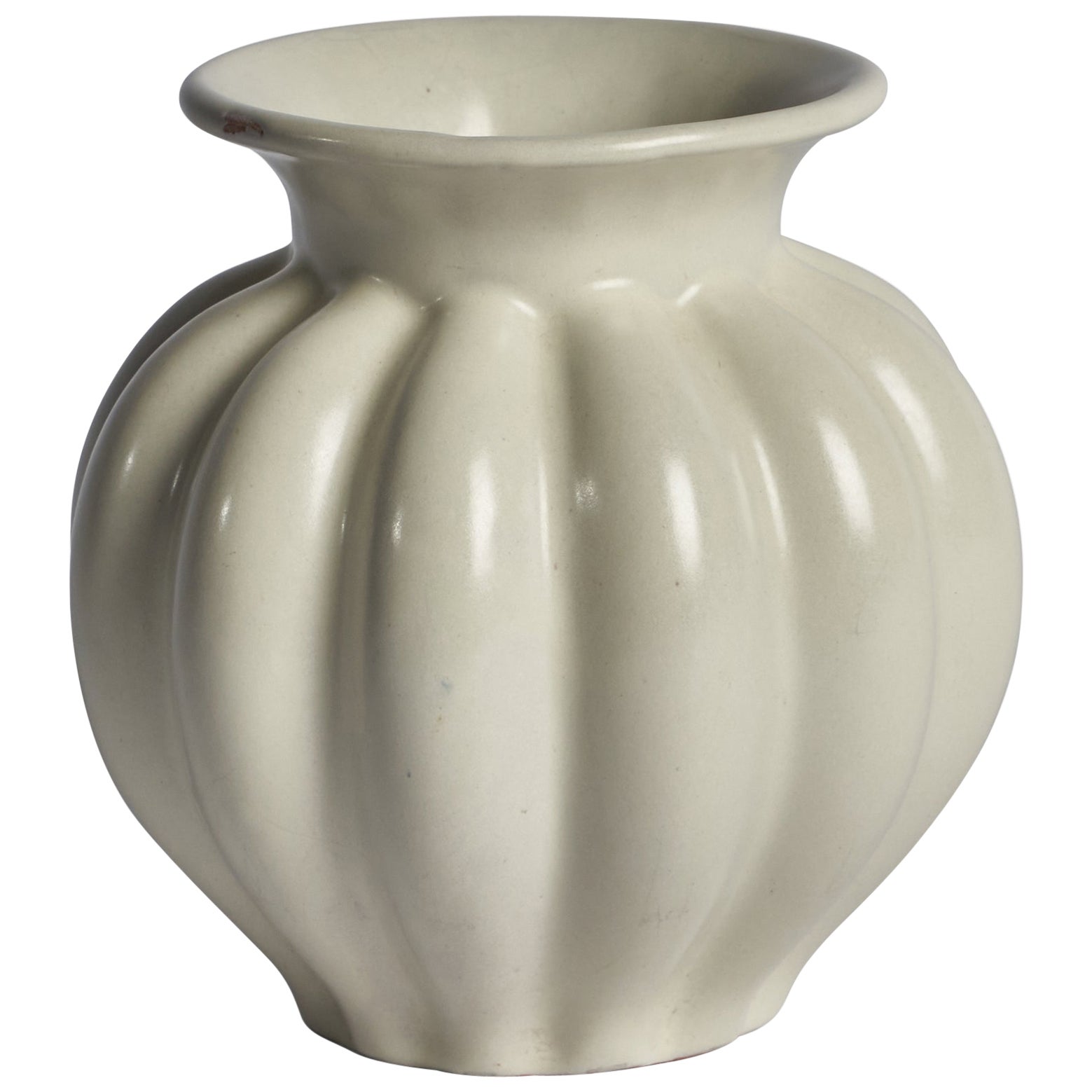 Vase en faïence de Upsala Ekeby, Suède, années 1930