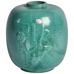 Vase en faïence de Upsala Ekeby, Suède, années 1930