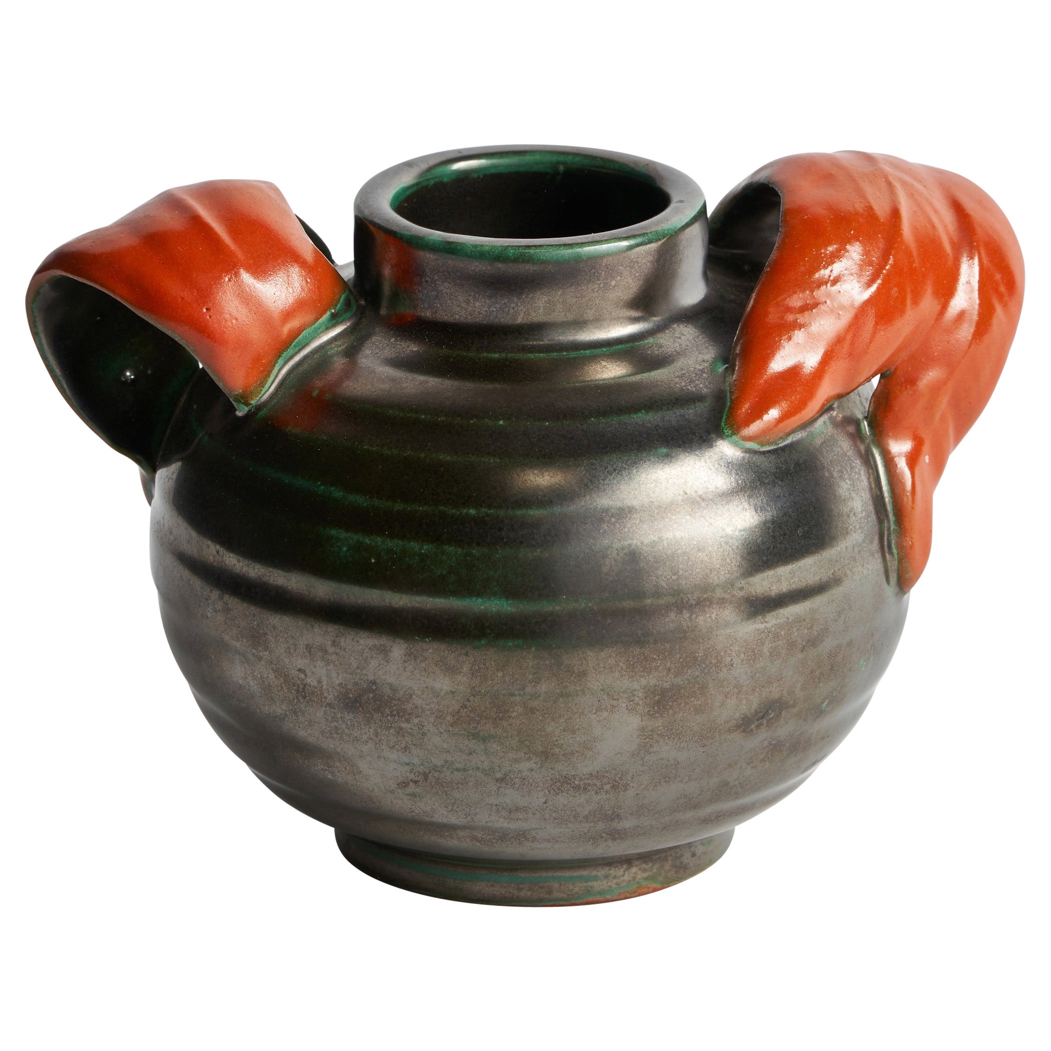 Upsala Ekeby, Vase, Earthenware, Sweden, 1930s For Sale