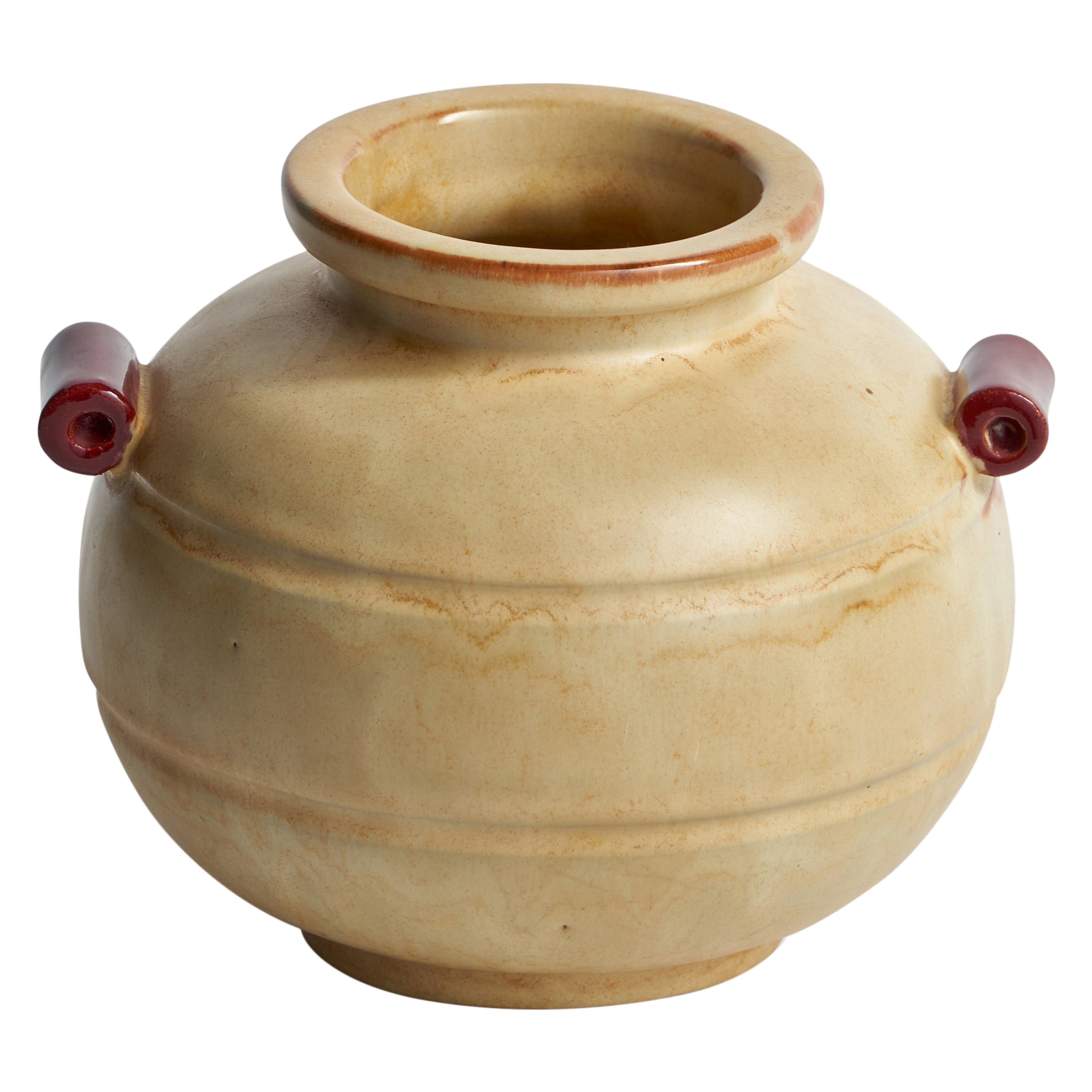 Upsala Ekeby, Vase, Earthenware, Sweden, 1930s