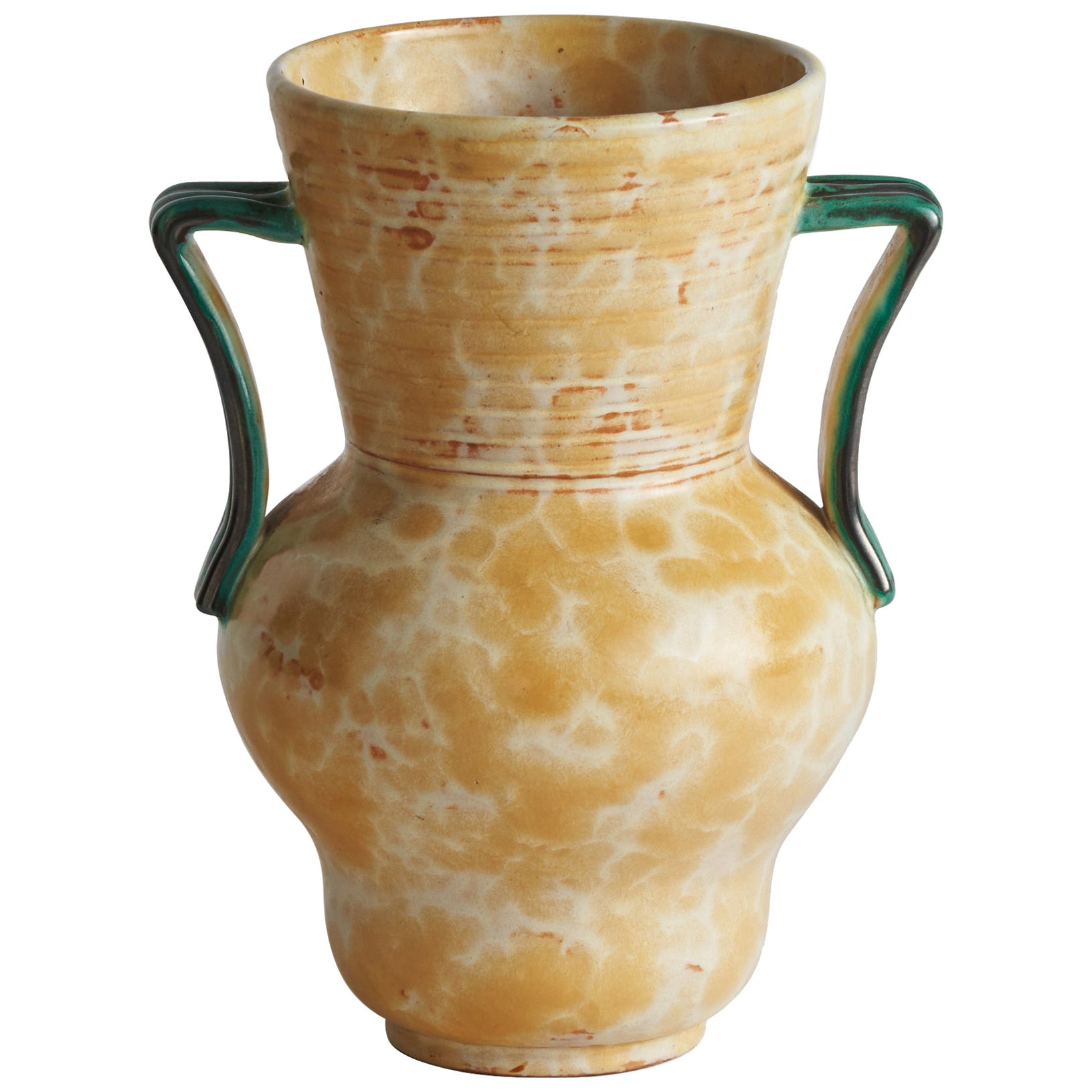 Vase en faïence de Upsala Ekeby, Suède, années 1930