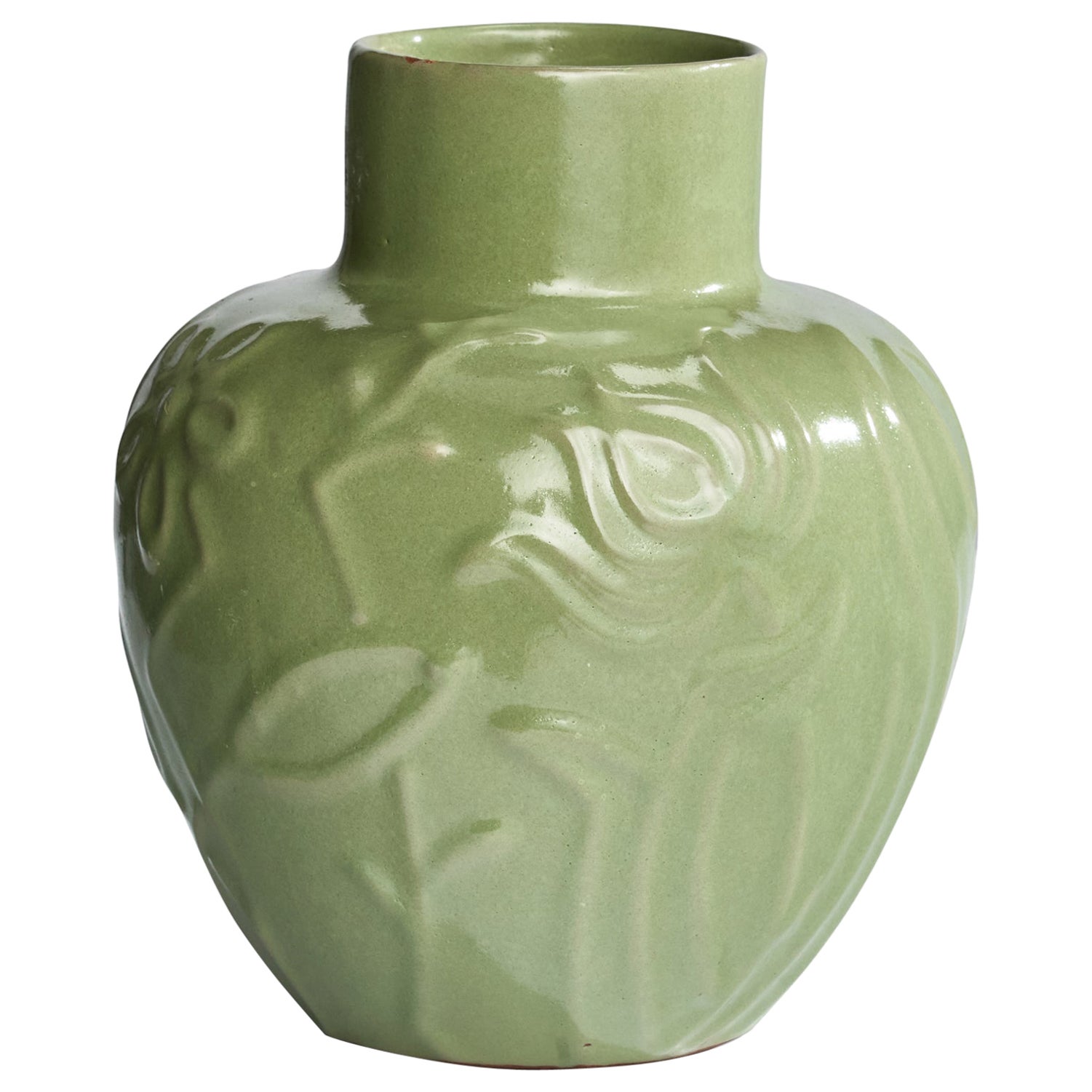 Upsala Ekeby, Vase, Earthenware, Sweden, 1930s For Sale