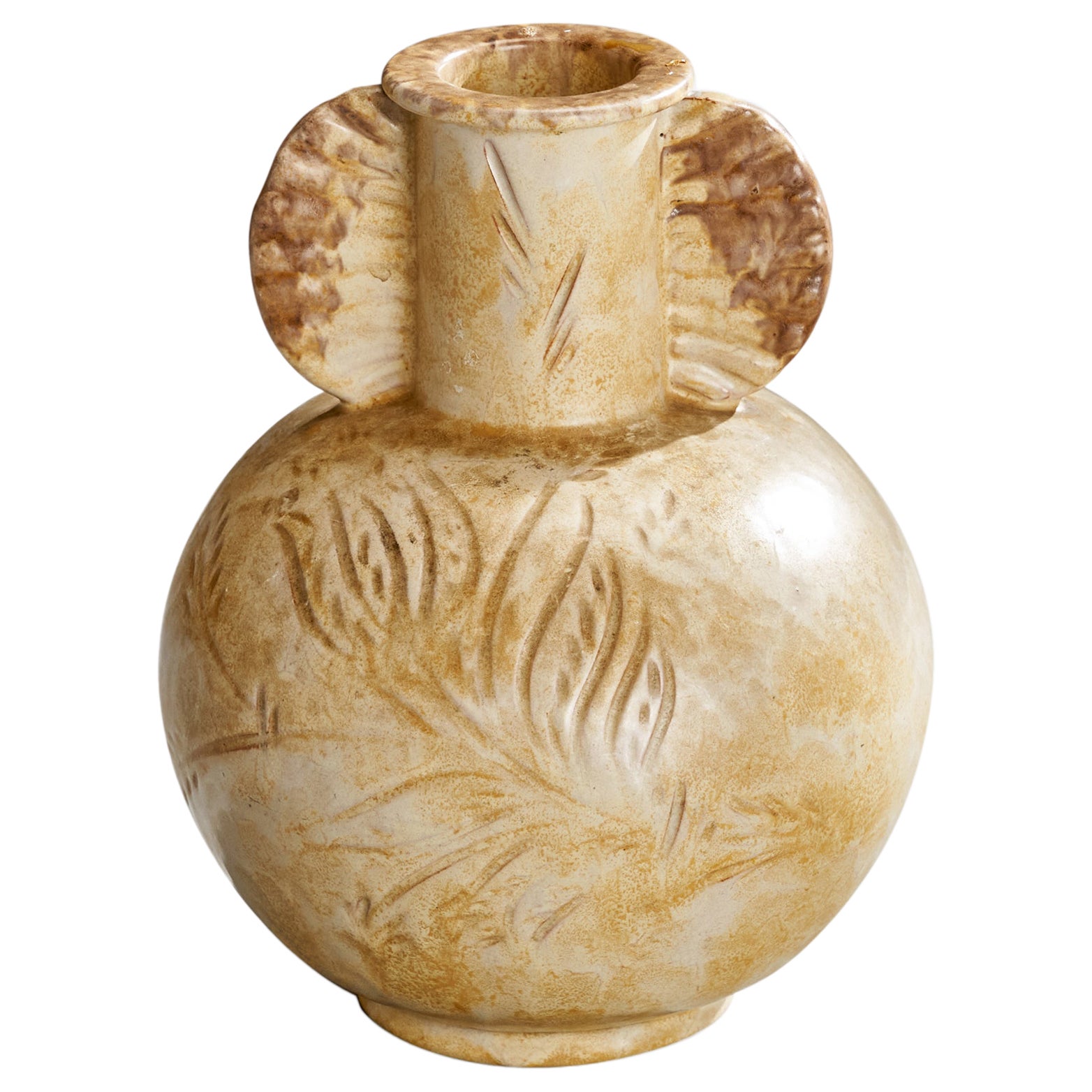 Vase en faïence de Upsala Ekeby, Suède, années 1930