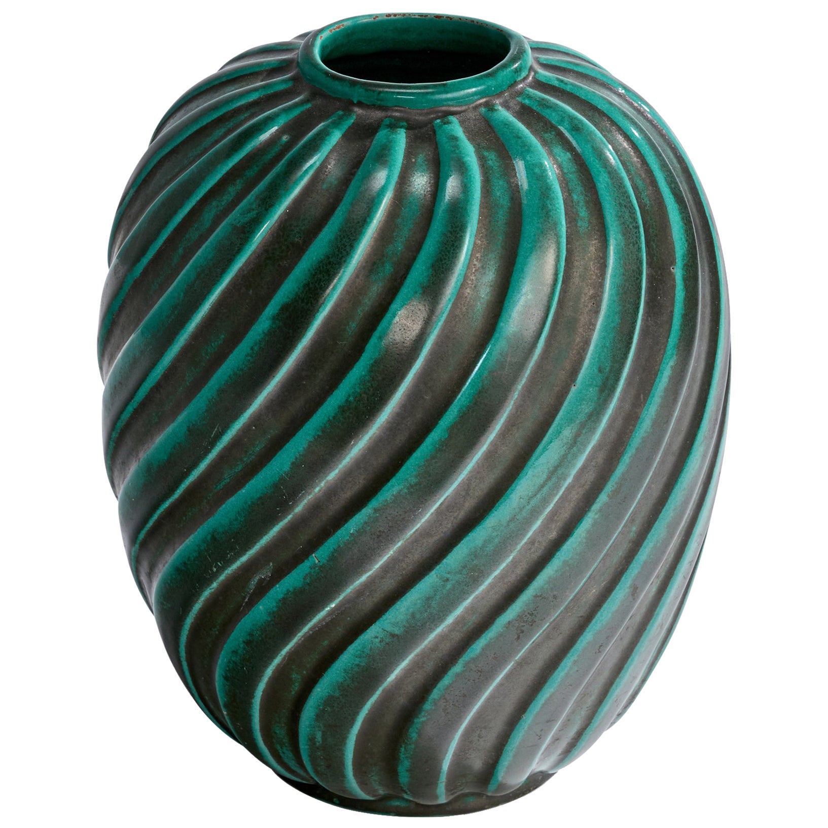 Upsala Ekeby, Vase, Steingut, Schweden, 1930er Jahre
