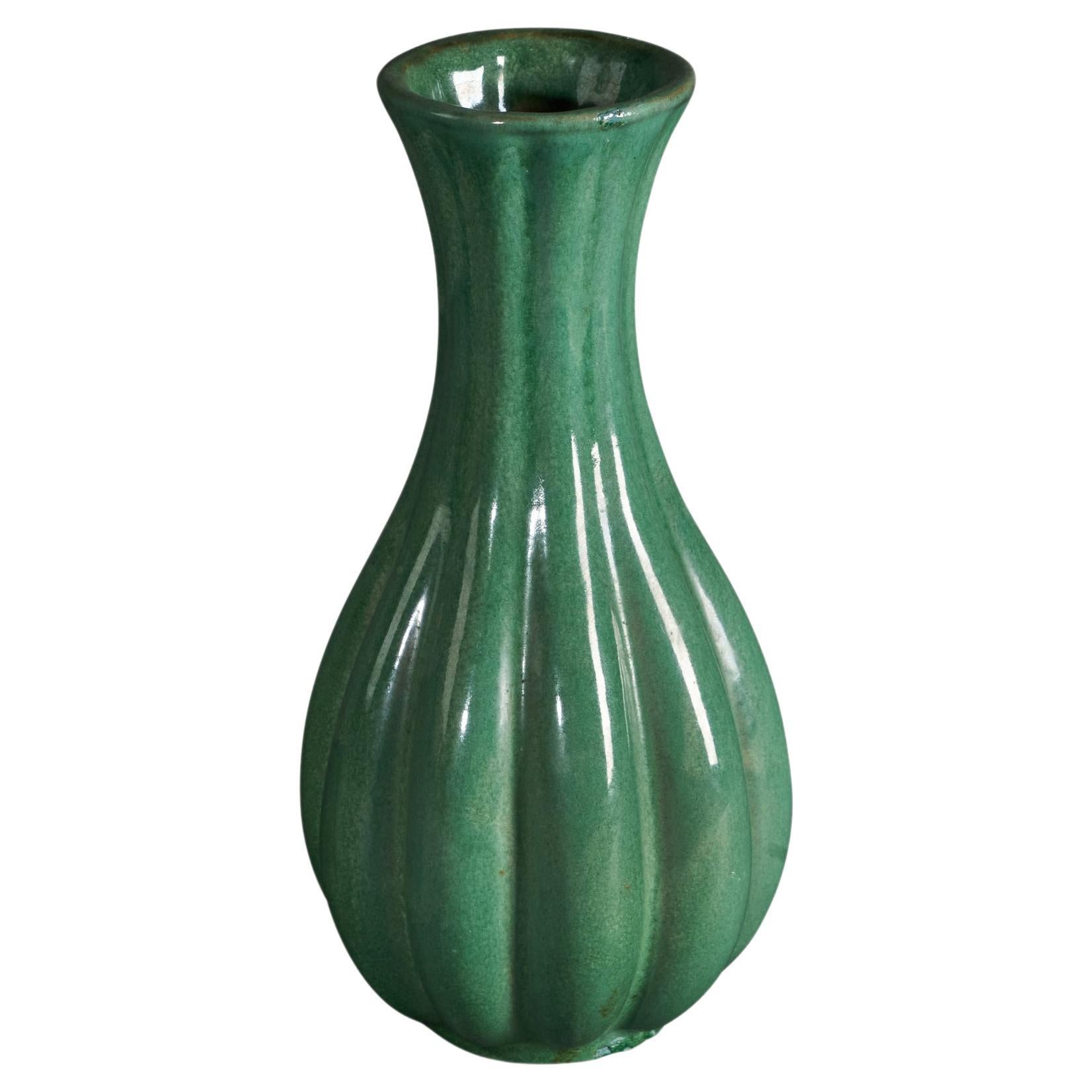 Upsala Ekeby, Vase, Steingut, Schweden, 1930er Jahre