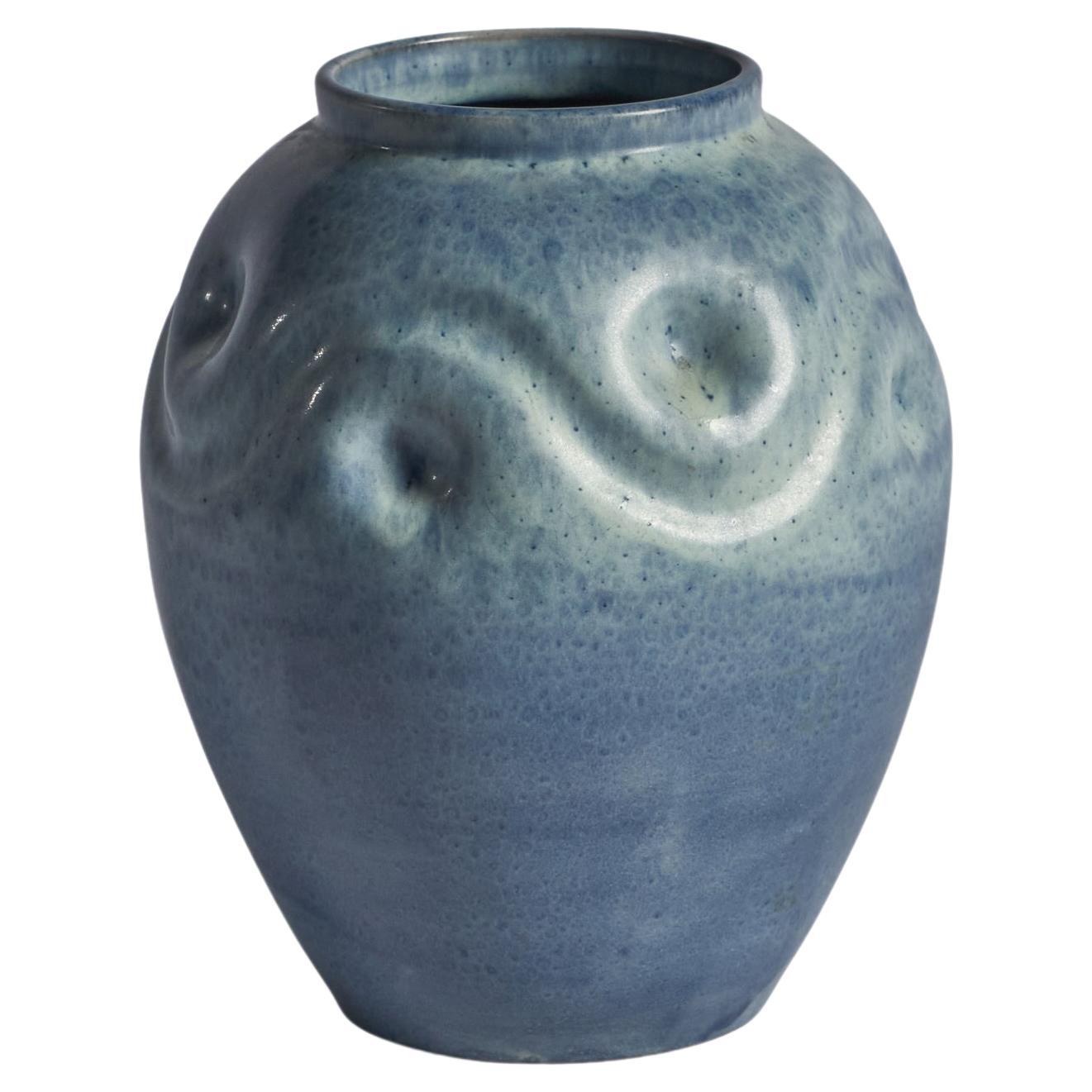 Upsala Ekeby, Vase, Earthenware, Sweden, 1930s For Sale