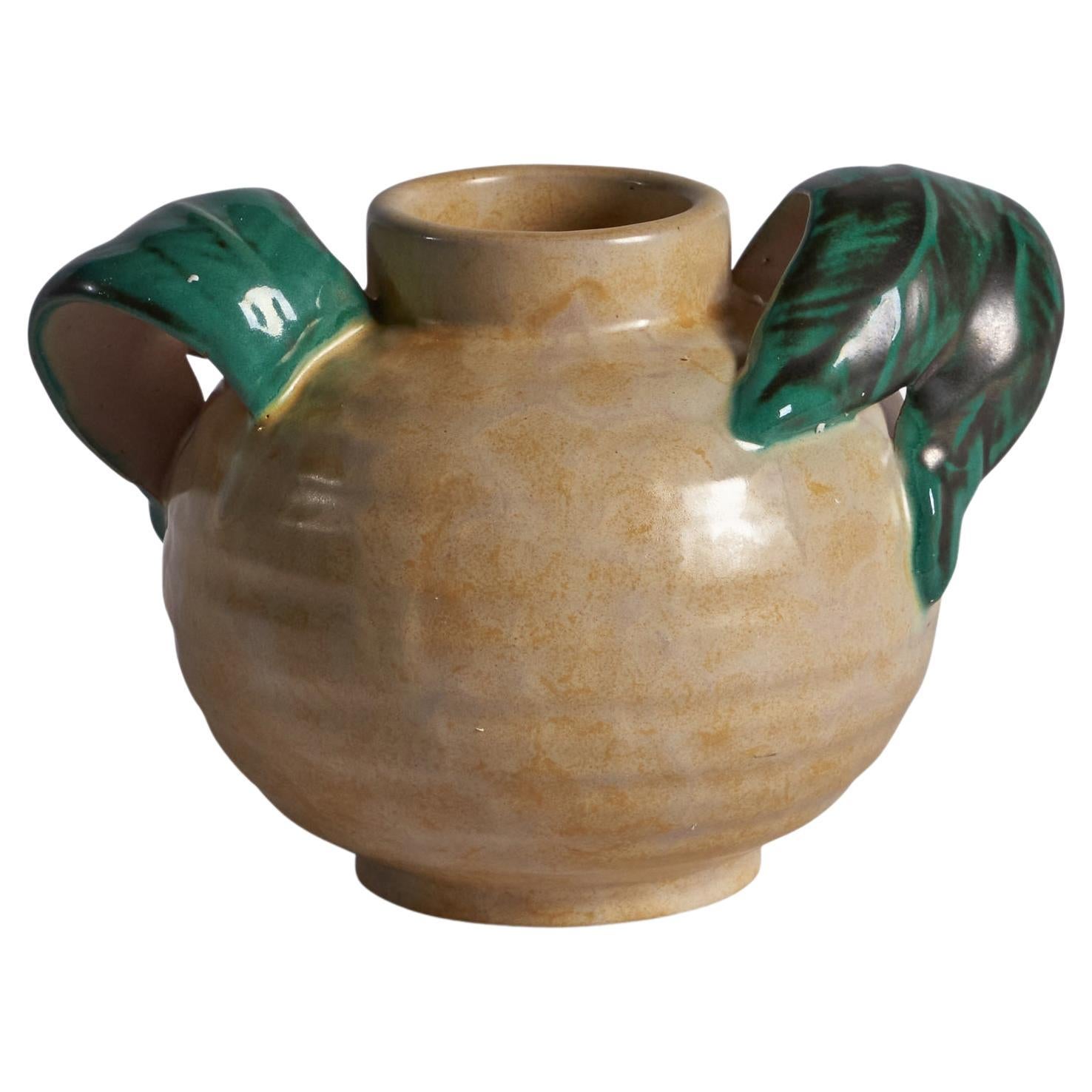 Vase en faïence de Upsala Ekeby, Suède, années 1930