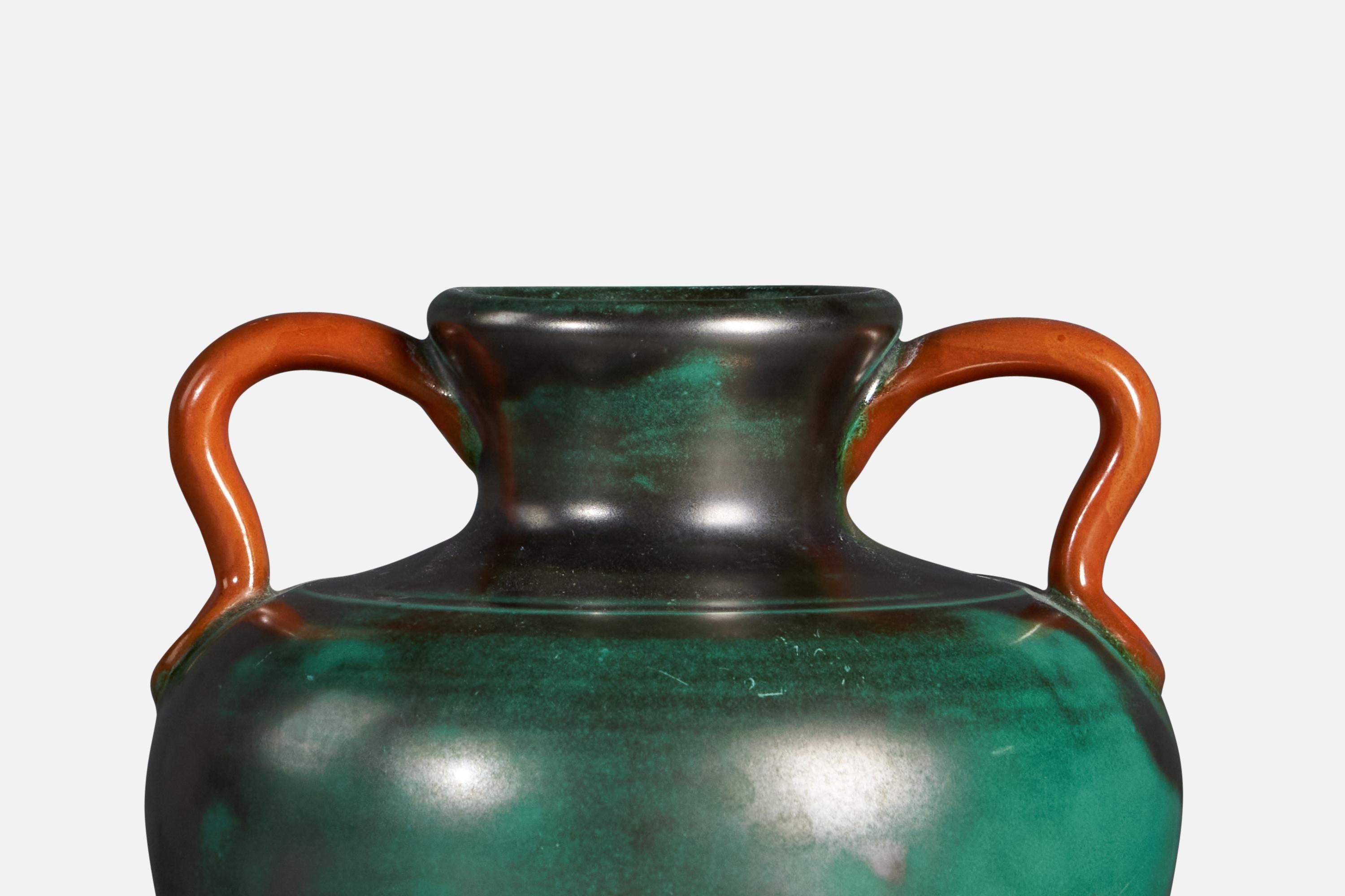 Mid-20th Century Upsala Ekeby, Vase, Earthenware, Sweden, 1940s For Sale