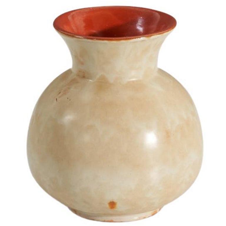 Upsala-Ekeby, Vase, Earthenware, Sweden, 1940s