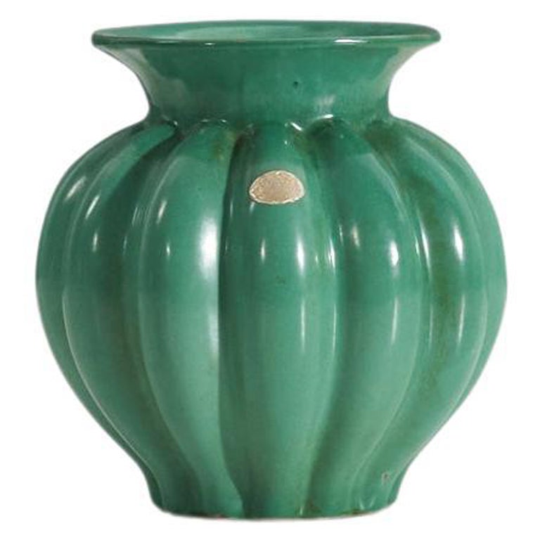 Upsala-Ekeby, Vase, Earthenware, Sweden, 1940s For Sale