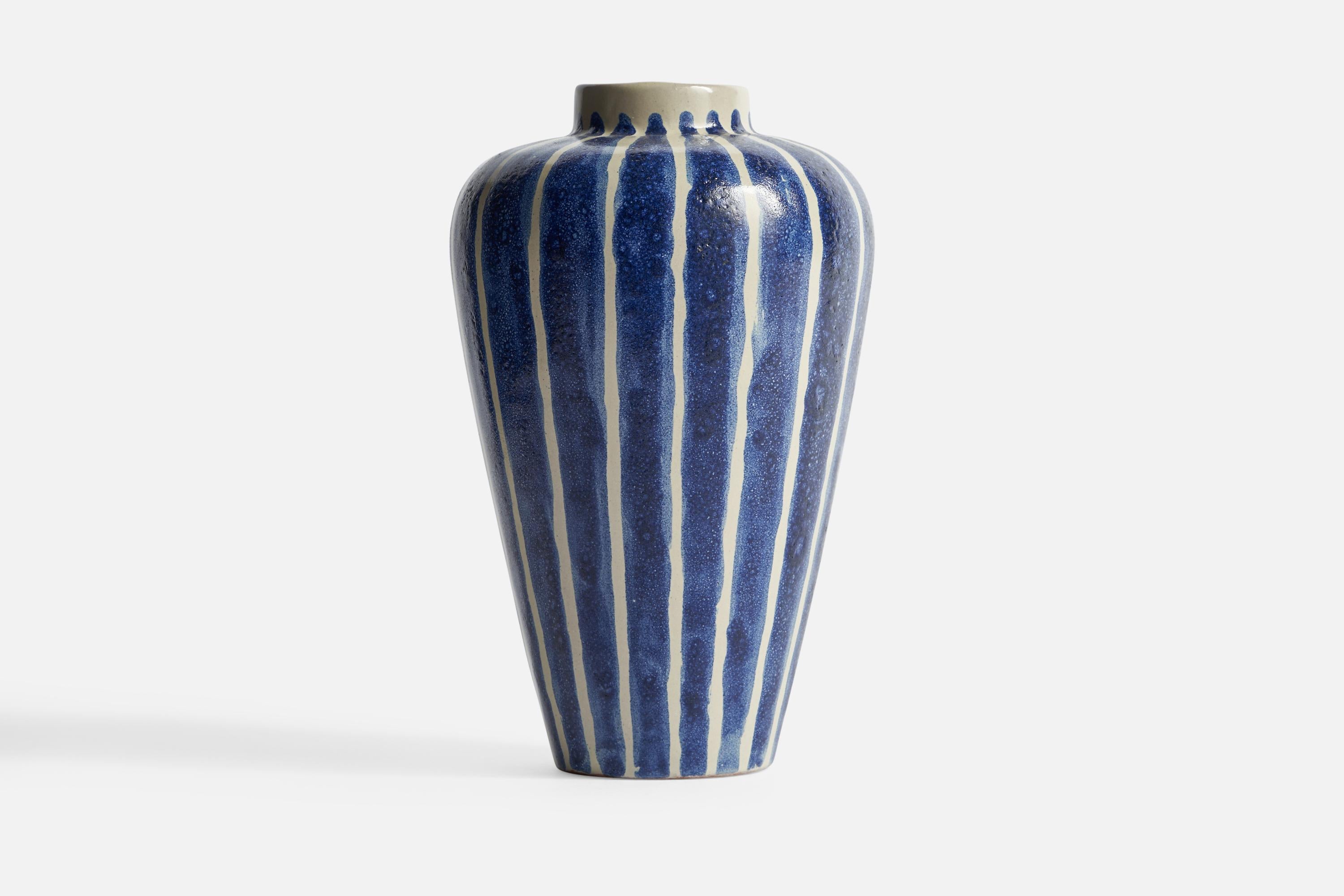 Upsala Ekeby, Vase, Steingut, Schweden, 1950er Jahre (Skandinavische Moderne) im Angebot