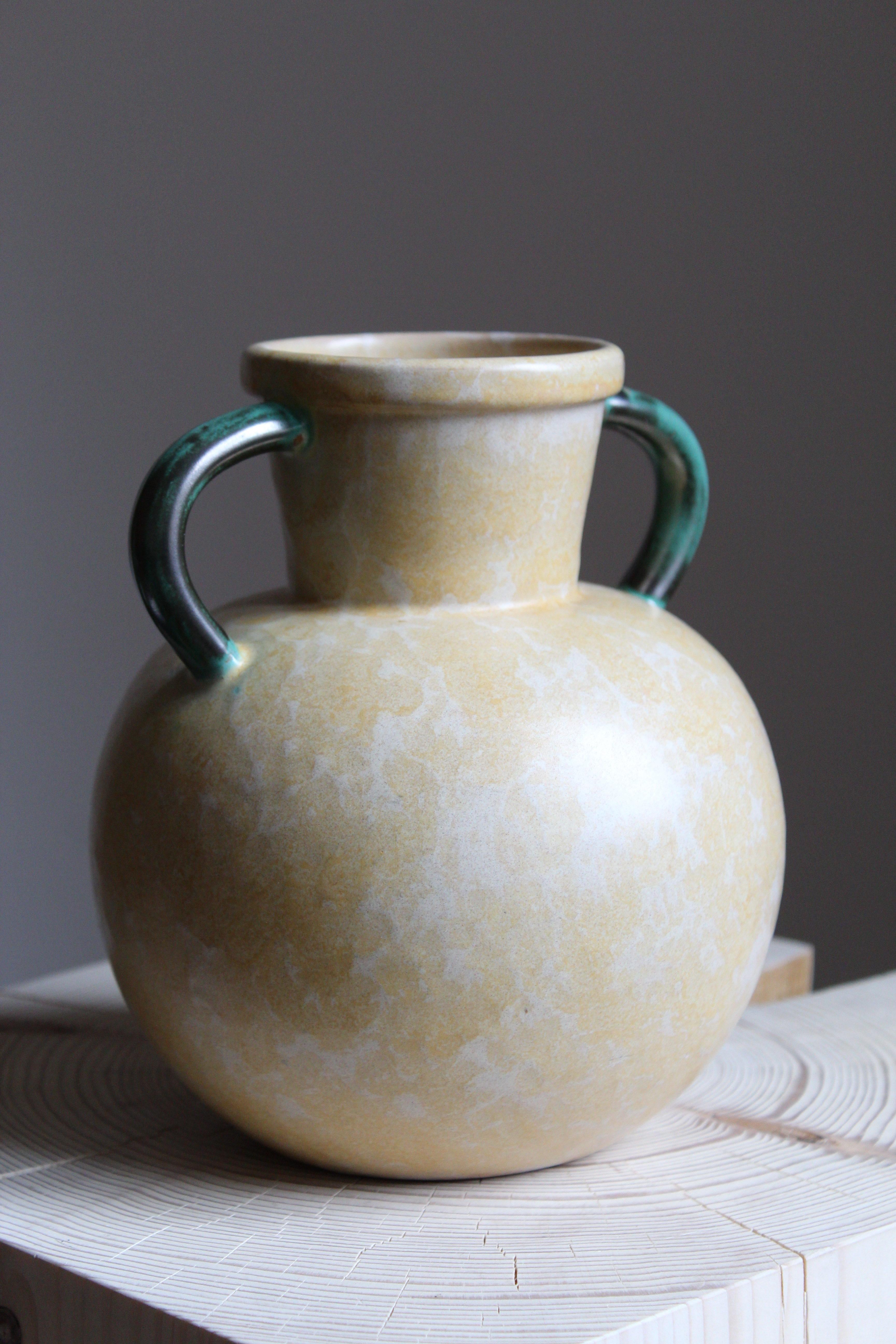 Swedish Upsala-Ekeby, Vase, Glazed Ceramic, Sweden, 1930s