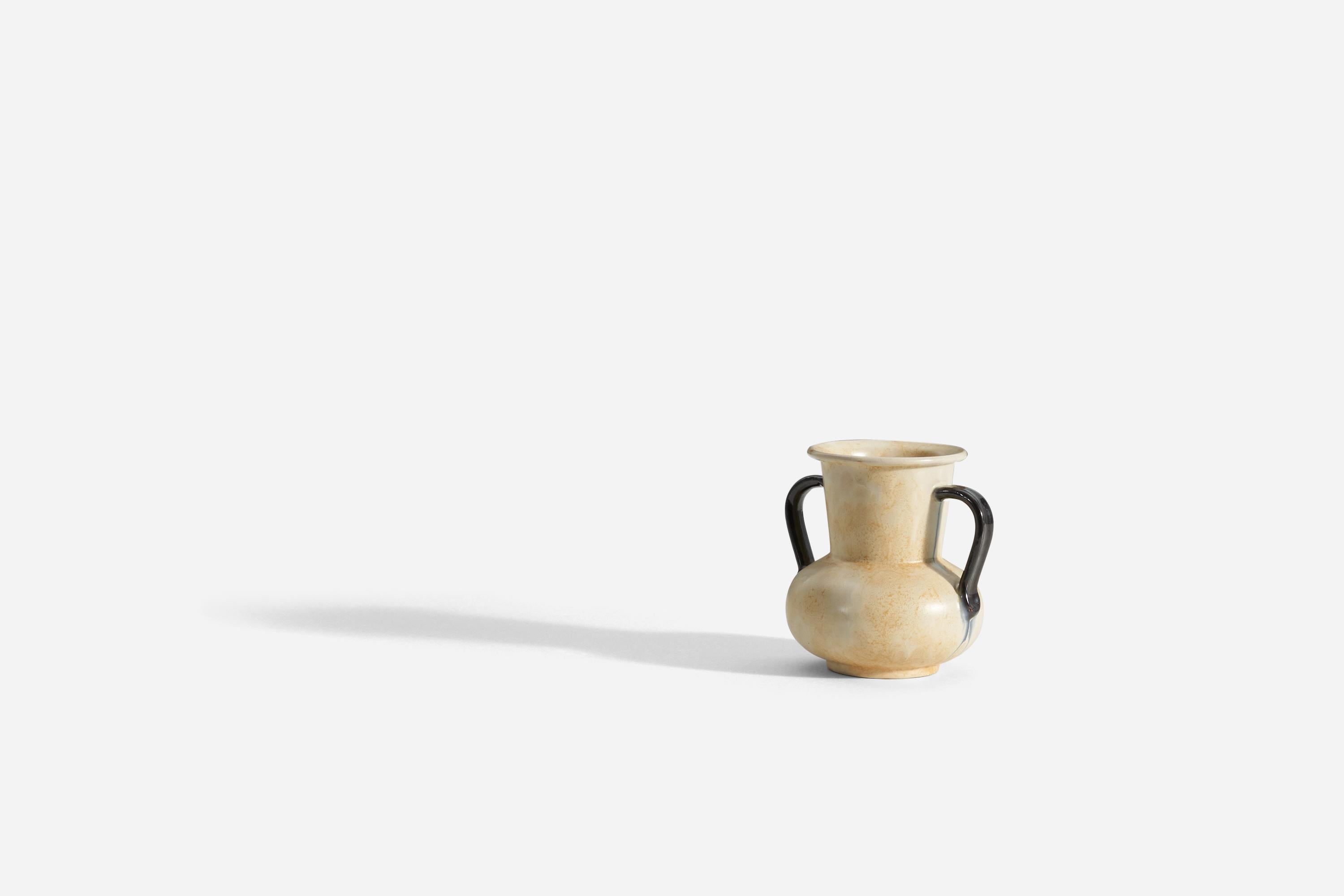 Swedish Upsala-Ekeby, Vase, Glazed Earthenware, Sweden, 1940s For Sale