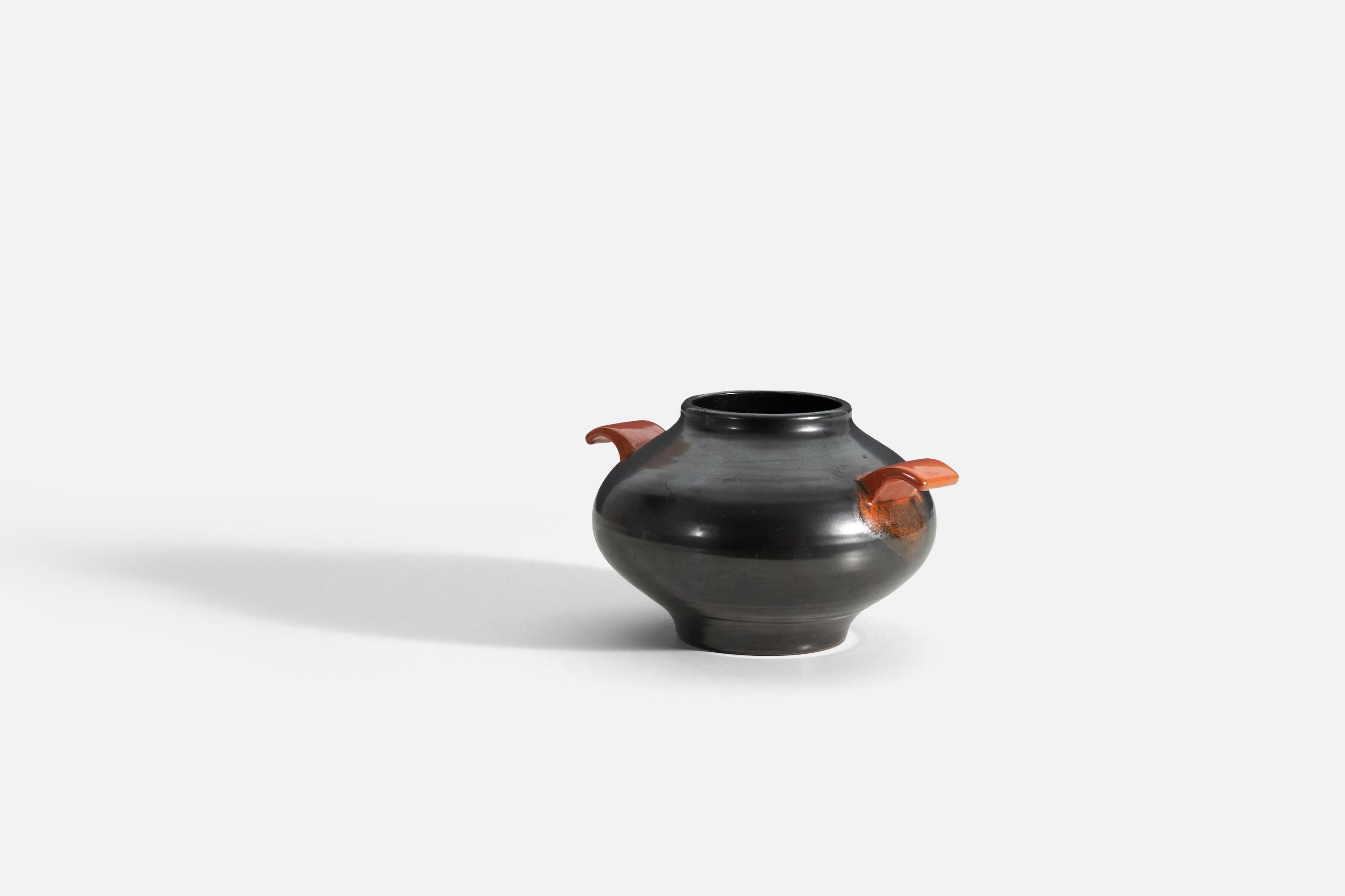 Swedish Upsala-Ekeby, Vase, Glazed Earthenware, Sweden, 1940s