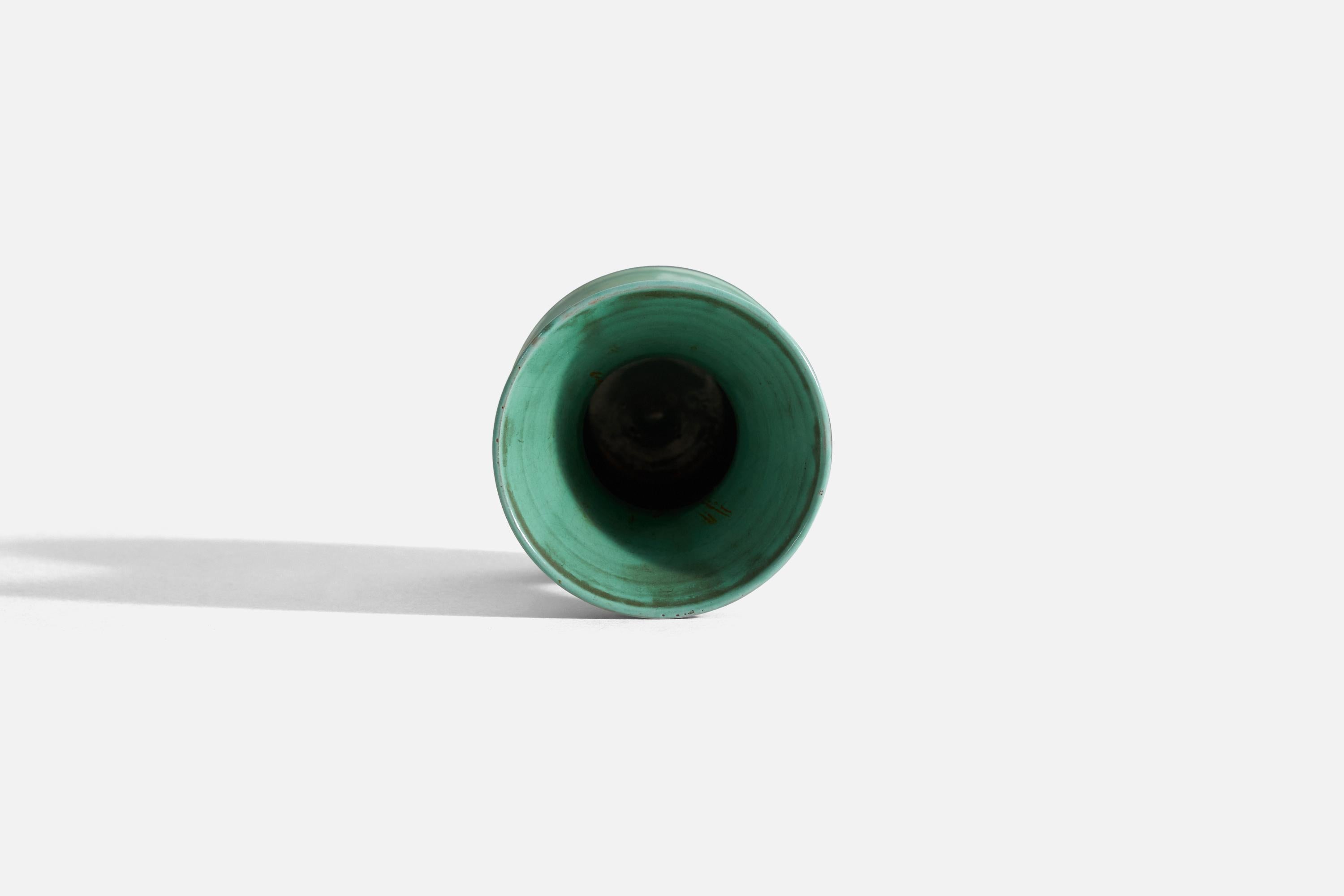 Suédois Vase en faïence émaillée de Upsala-Ekeby, Suède, années 1940 en vente