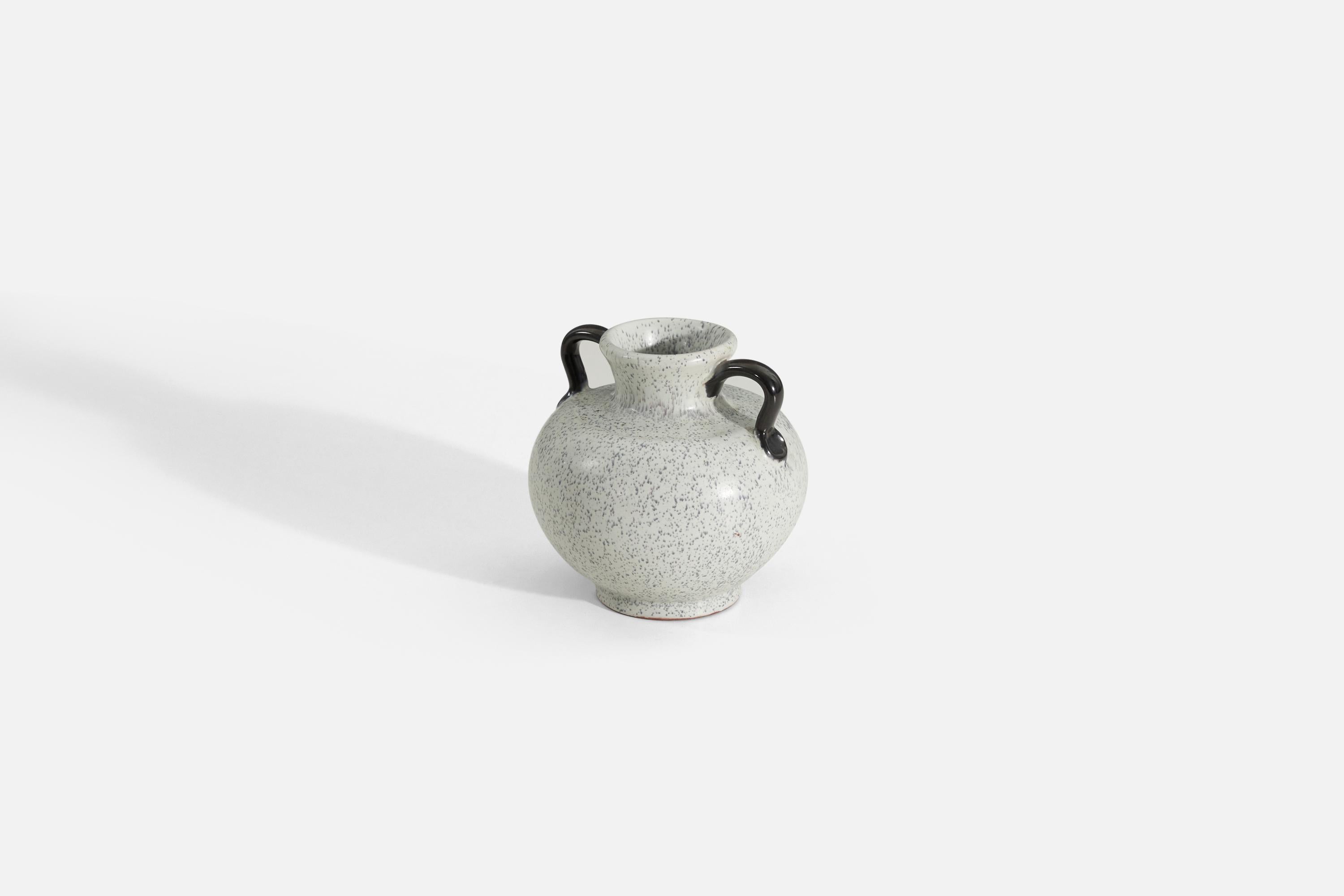 Swedish Upsala-Ekeby, Vase, Glazed Earthenware, Sweden, 1940s