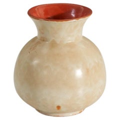 Vase vonsala-Ekeby, glasiertes Steingut, Schweden, 1940er Jahre